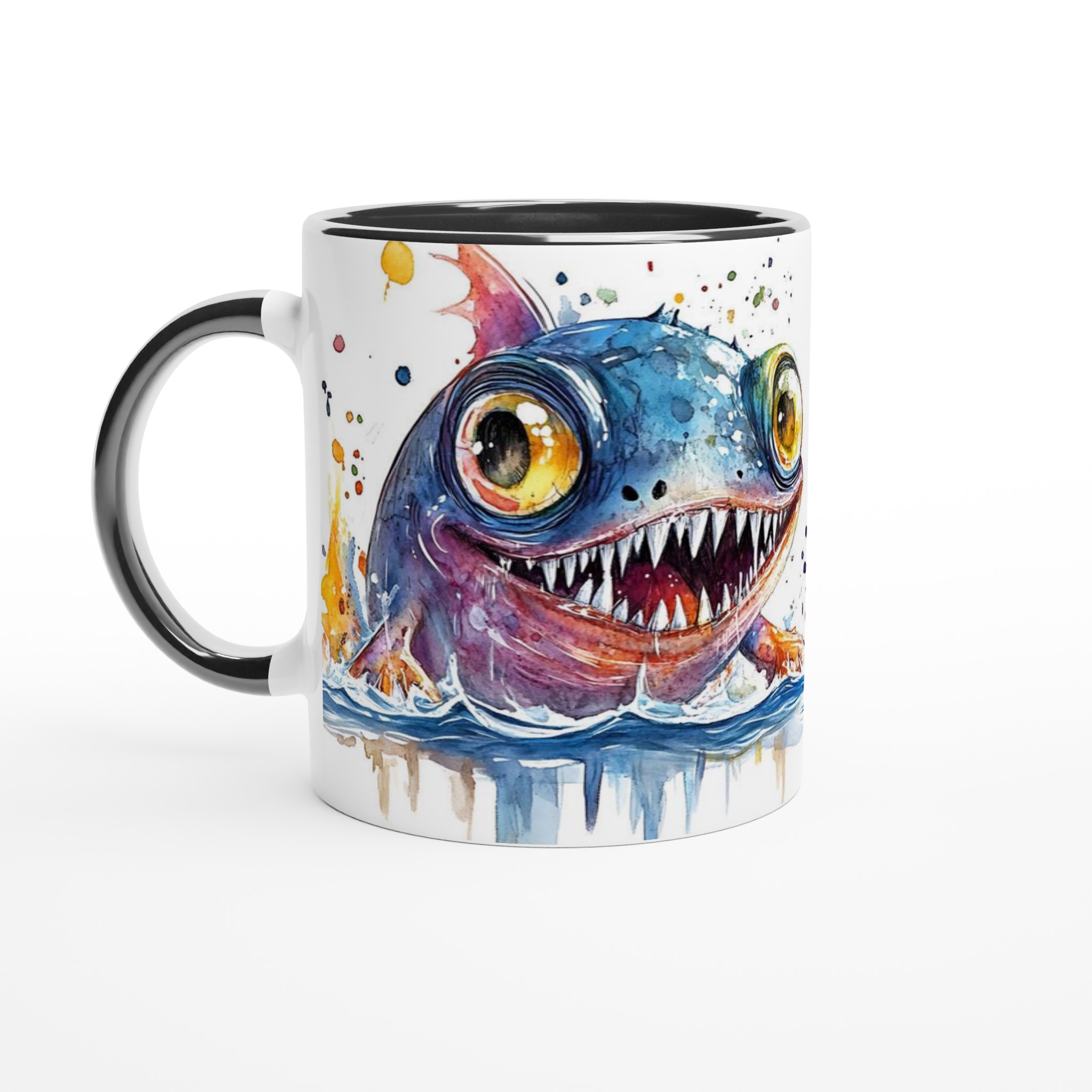 Färgglad Monsterfisk Keramikmugg – Vattenfärgskänsla & Livfull Design, Välj din favoritfärg! 4 2d9b2047-dd17-4d4b-9f16-d62deb792f28
