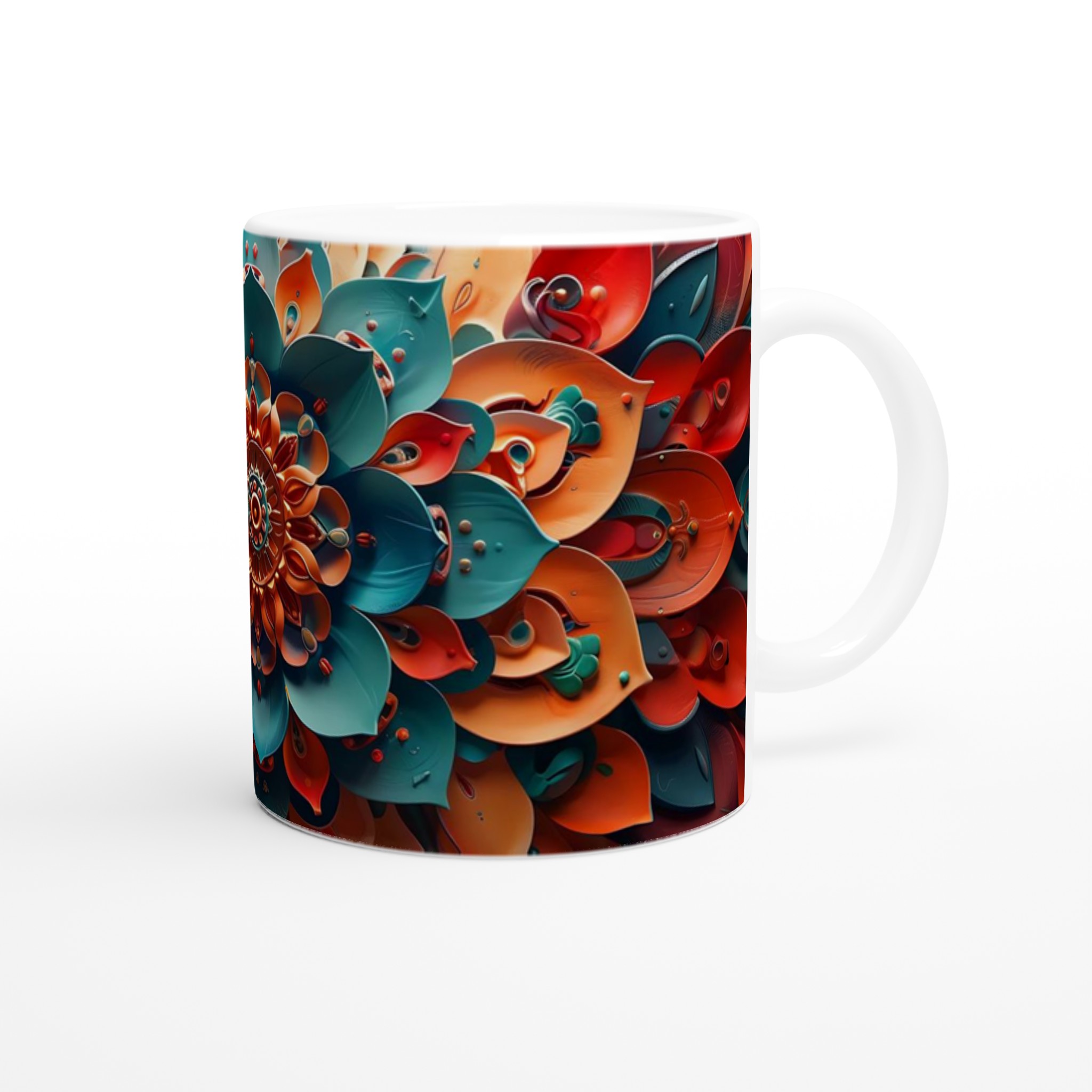 Abstrakt Mandala 11oz Keramikmugg – Livfull Konst för Dina Kaffestunder i Valfri Färg 9 2da2328c-00f7-45a1-a409-8445a535343a