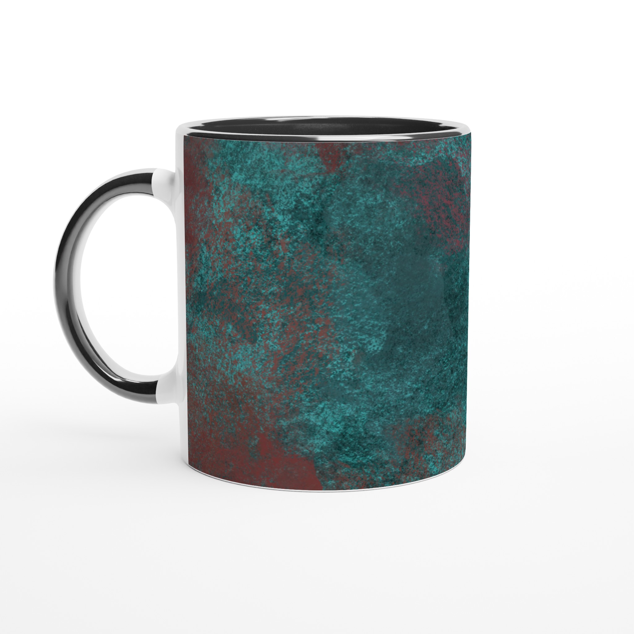 Vit 11oz Keramisk Mugg med Konstnärlig Abstrakt Design i Flera Färger 4 2db71607-1745-424b-a15b-dd357bc4d11b