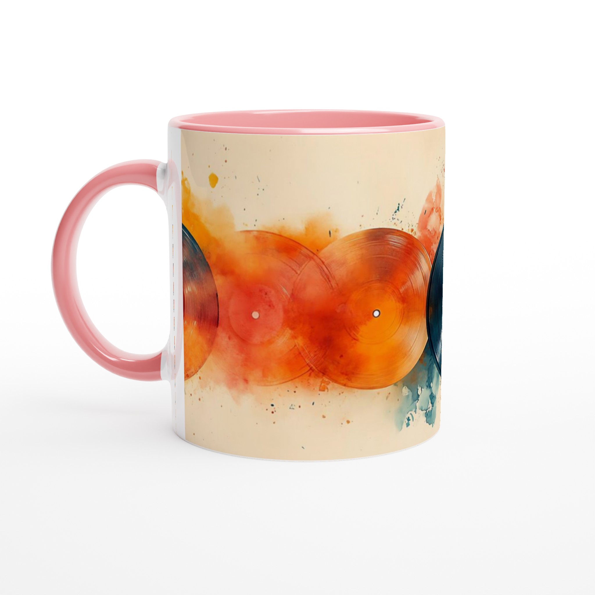 Vit 11oz keramisk mugg med färgstarka vinylskivor – välj din favoritfärg för en unik kaffestund 6 2dbc0341-165d-4152-af5d-8bab35e216cc