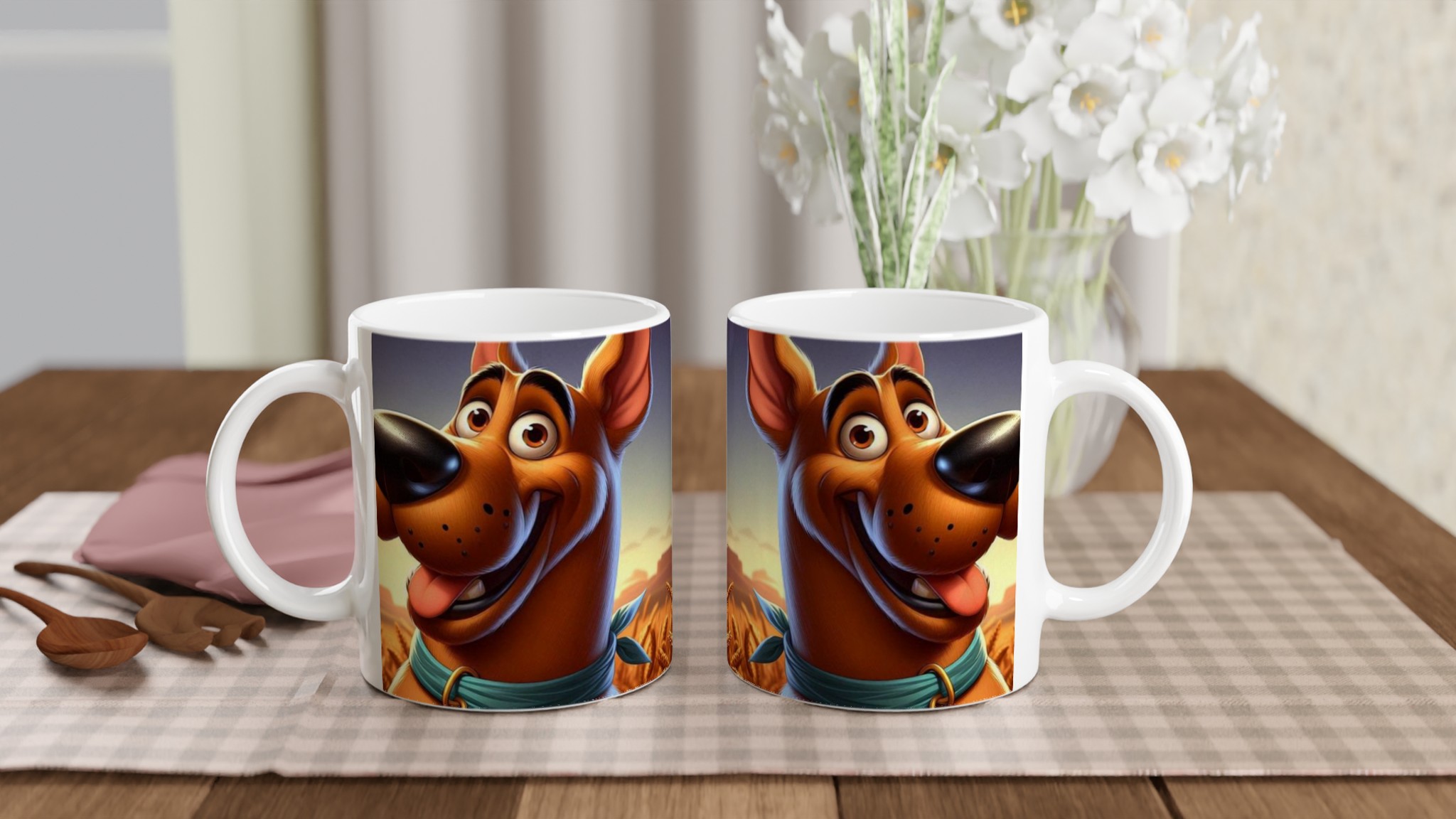 Ceramic Mug with Cheerful Cartoon Dog – Choose Your Favorite Color 10 2dd9ad78-0693-4ca5-bb49-f94739259439