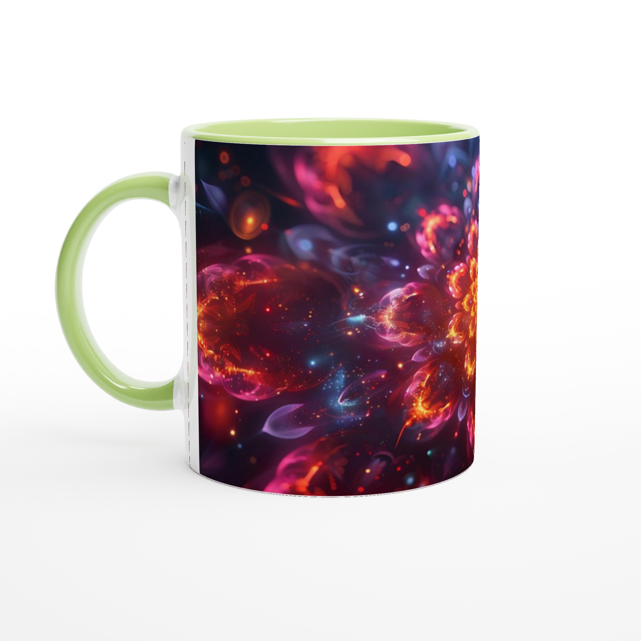 Kosmisk Blomsterdröm: 11oz Keramikmugg i Åtta Levande Färger – Diskmaskin- och Mikrovågsugnssäker 7 2de52945-3b8c-4e44-8b2b-7475a49f0ba3