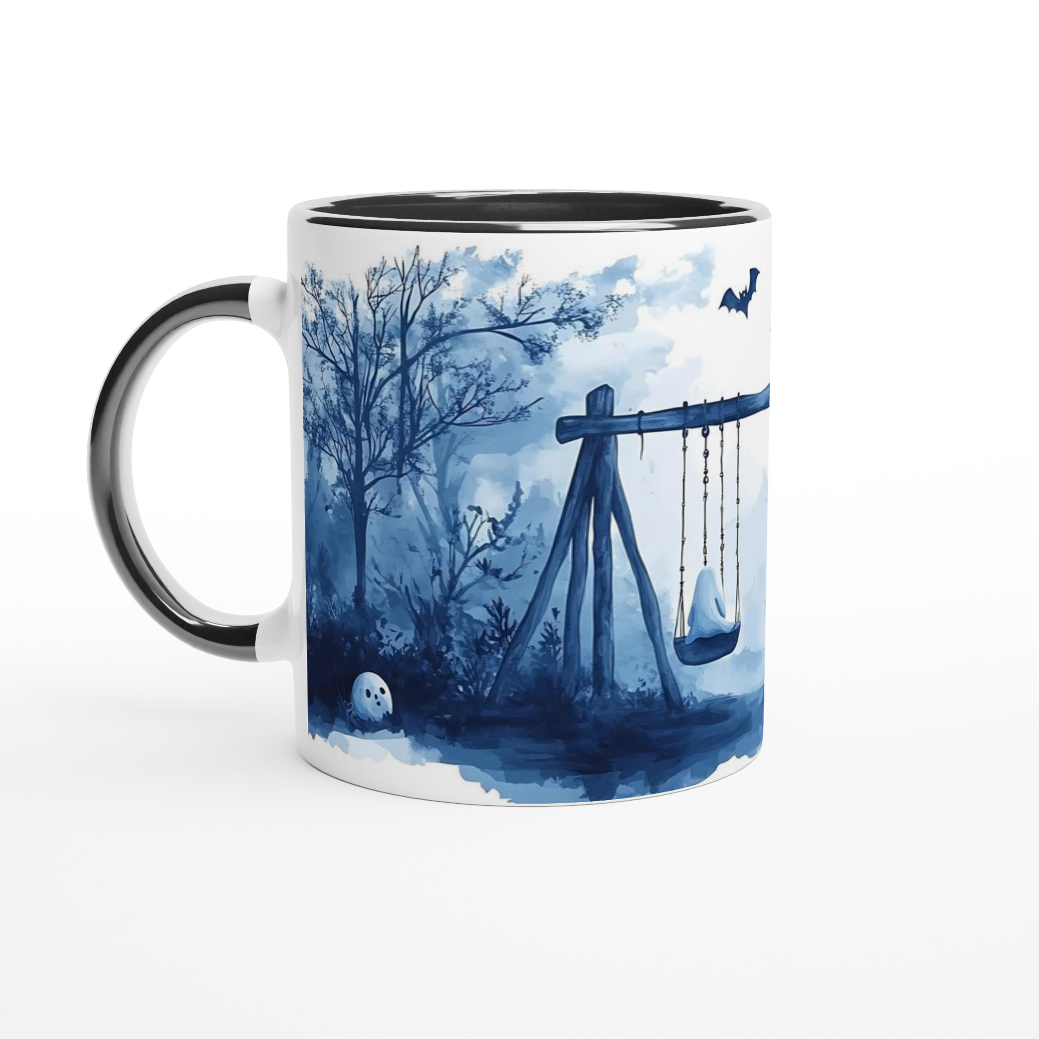 Mystisk Månesken Mugg – Spökliknande Motiv på 11oz Keramik, Välj Din Favoritfärg! 4 2e28f099-2722-4419-b17e-b56b34f1a4e6
