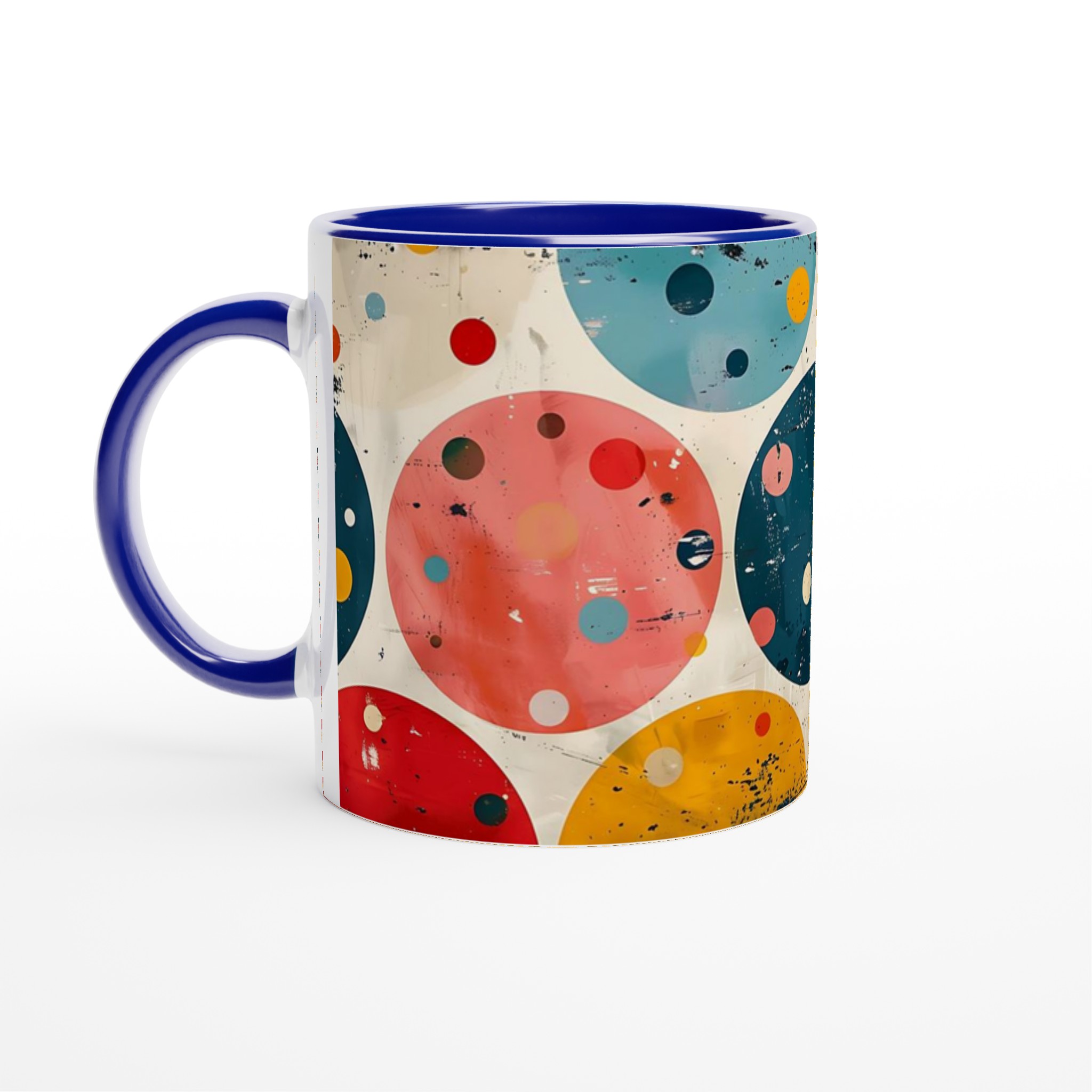Retro Polka Dot Keramikmugg – Färgglad, Slitstark 11oz Kaffemugg i Ditt Val av 7 Livliga Färger 2 2e6bf260-f2b0-467e-9f30-c7e3e4131b29