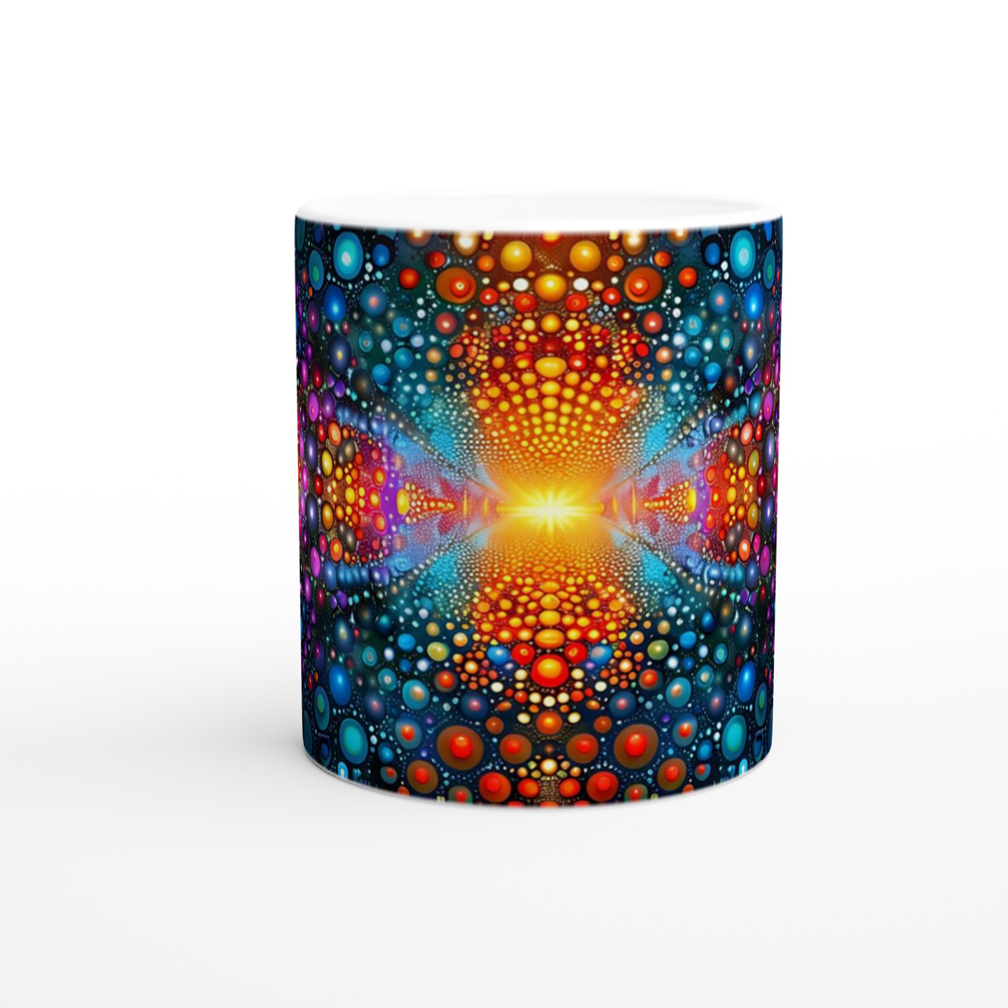 Kosmisk Dans 11oz Keramisk Mugg - Psykedelisk Färgexplosion för Din Favoritdryck 8 2e750094-4136-4bdb-ae5d-f0dc1ef752f9