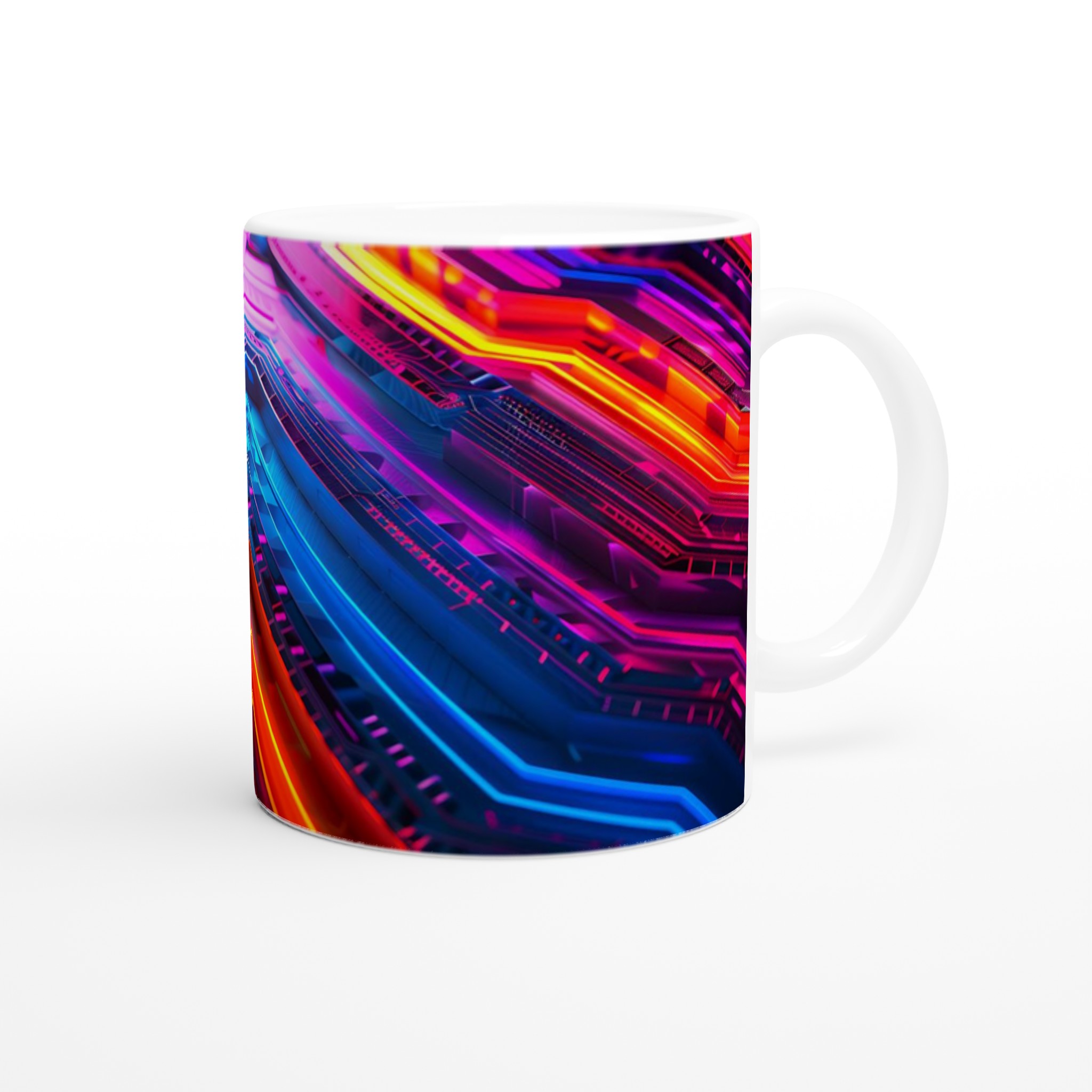 Neon Circuitry Design 11oz Keramisk Mugg – Lysande Abstrakt Konst för Din Kaffestund 9 2e879fd6-25d8-44b8-8f58-5cf831b31cd1