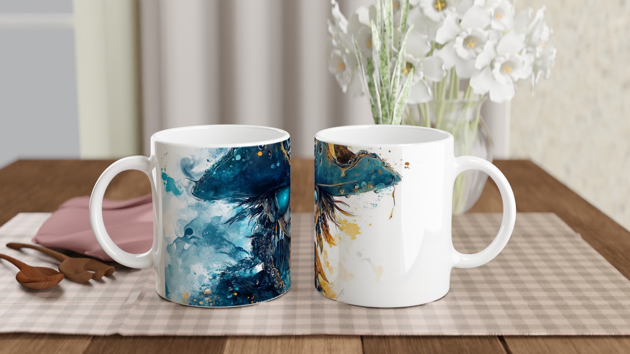 Pirate Nightmare Mugg – Akvarellstil | Unik 11oz Keramikmugg i Sju Färger 10 2e8d44ff-7bd2-438a-a605-8e164525c6f6