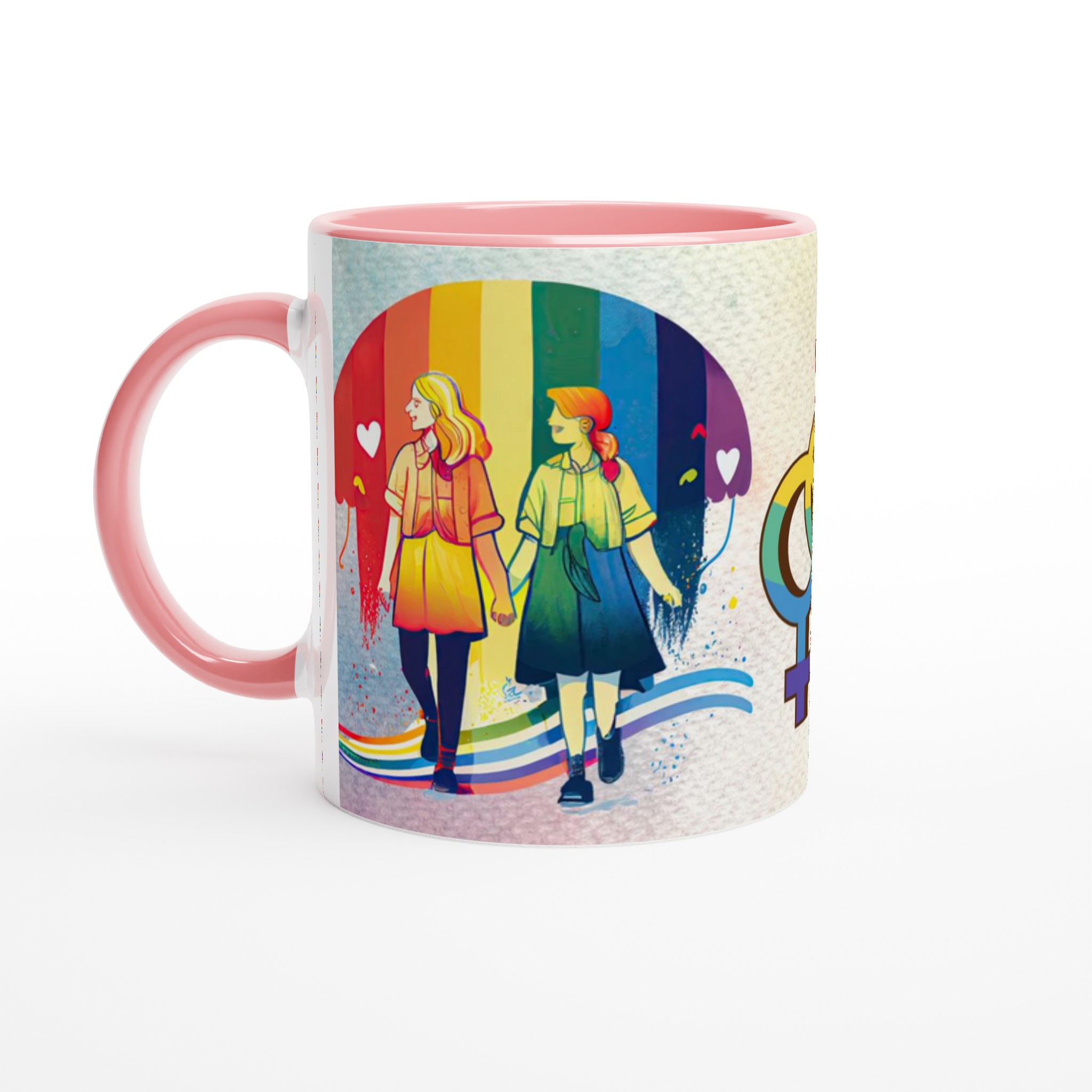 Vit 11oz Keramisk Mugg med Färgglad Pride-Design i Din Favoritfärg 6 2e91968c-4b9e-48f1-b647-ae99d7c206d5