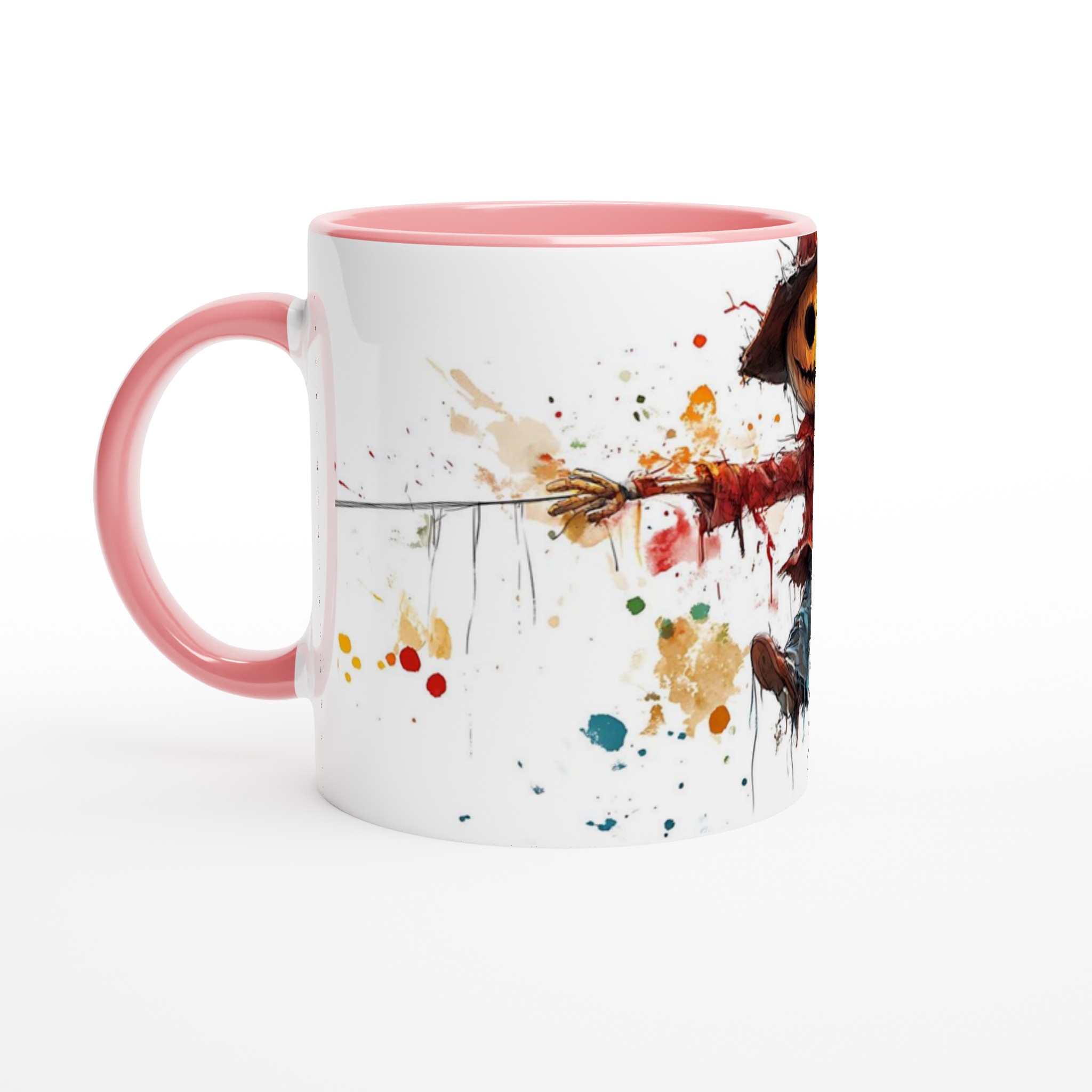 Skrämmande Glad Fågelskrämma Keramisk Mugg – Konstnärlig Akvarell Halloween Mugg i Flera Färger 6 2ea17708-7981-41e2-84a0-00a11c8827c9