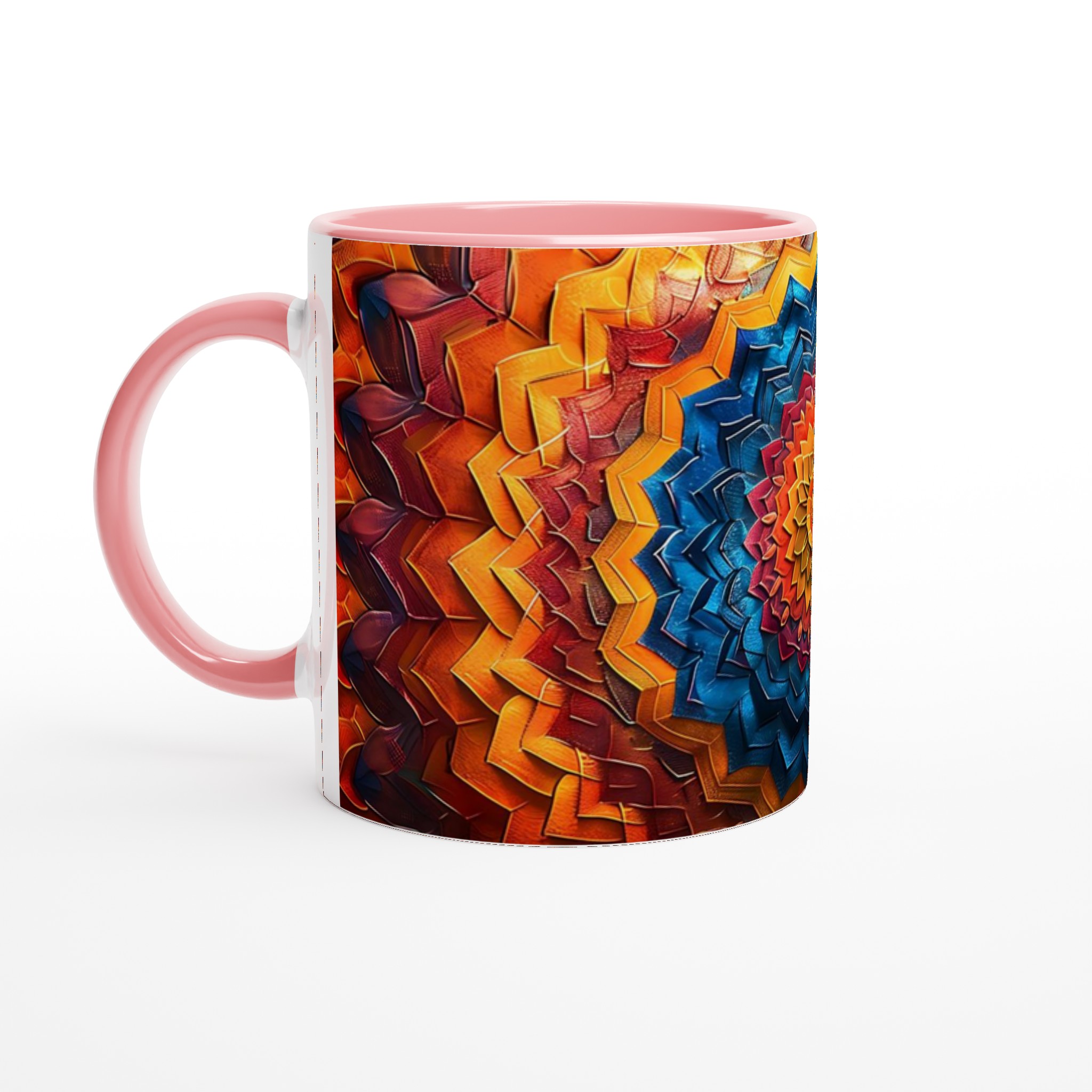 Abstrakt Mandala Keramikmugg - Livfull Design i Blått & Orange, Välj Din Färg! 6 2ec7766b-9063-4c0a-8fff-bd1a928ad779