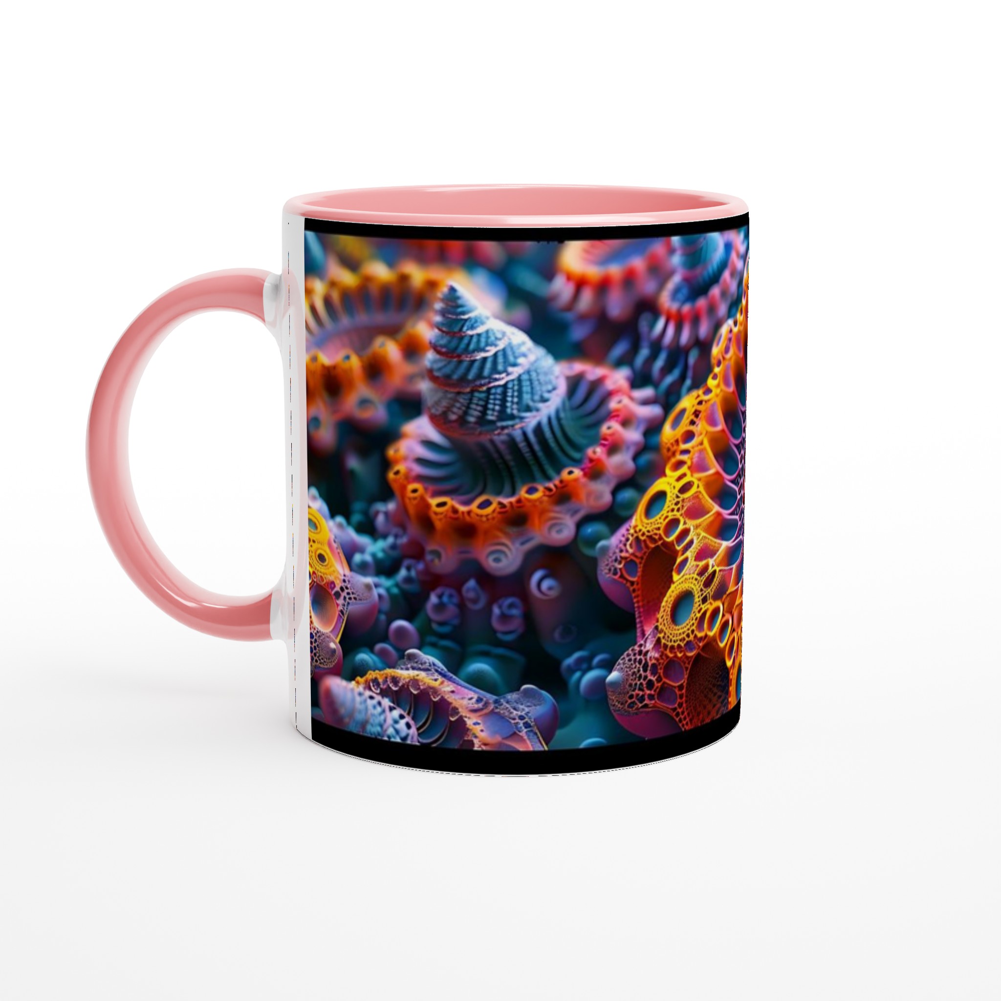Abstrakt Fraktal Konst Mugg – Levande Koralldesign Keramisk Kaffekopp i Flera Färger 6 2ed93aaa-e1a7-4cdf-8fe3-f29f8f4979d4