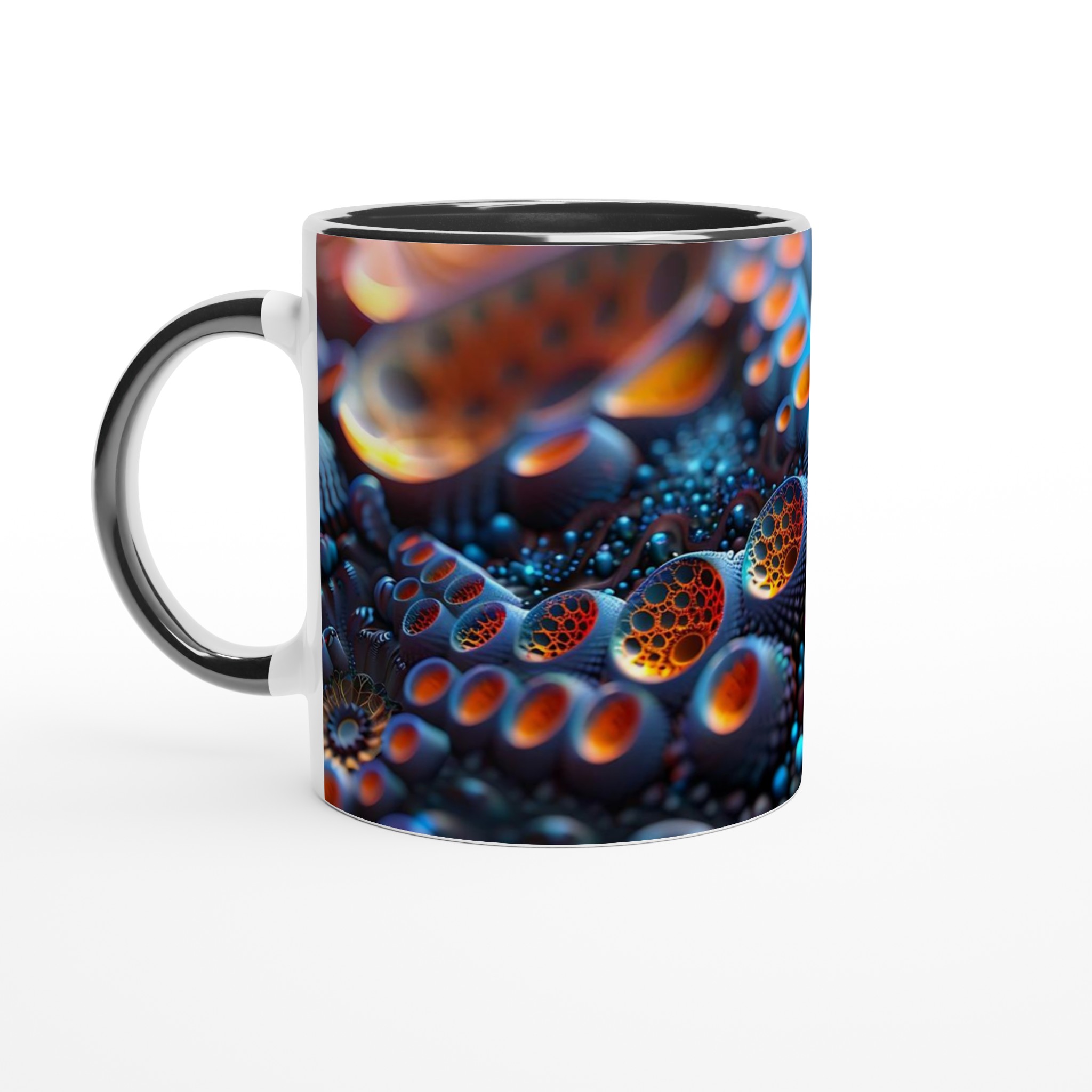 Abstrakt Fraktal Konst Mugg – 11oz Keramisk Kaffekopp i Intensiva Färger 4 2ef61540-ea3d-40ab-a6f8-0eedac8f1db4