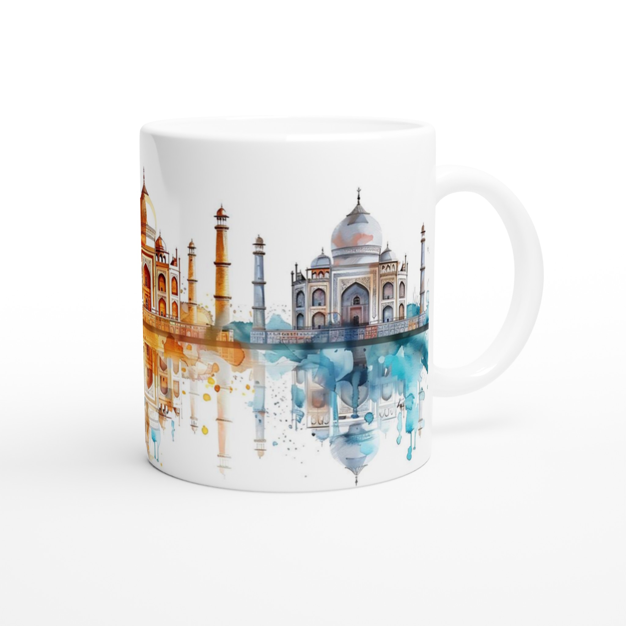 Vattenfärg Taj Mahal Mugg – Indiska Monument i Livliga Nyanser – Välj Din Färg! 9 2f005239-ad70-4f8d-b480-84f97e3cc765