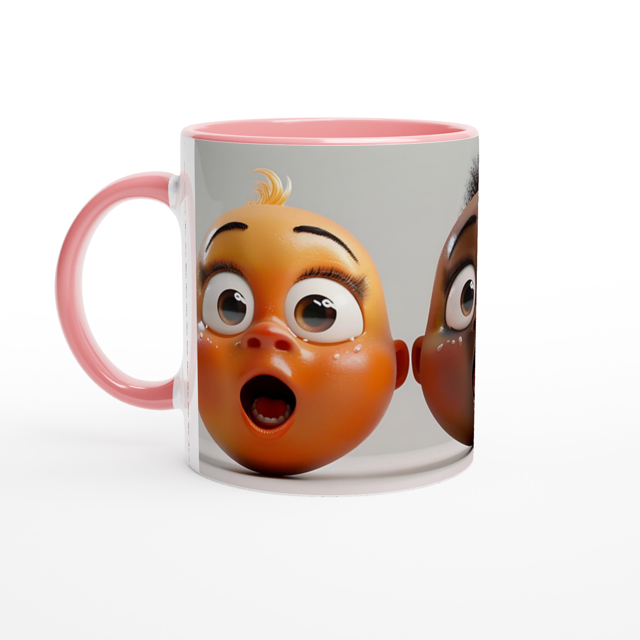 Förvånade Babyansikten Keramisk Mugg - Uttrycksfull 11oz Kaffekopp i Valfri Färg 6 2f5e6e24-a344-4d81-bc5b-561a6488e0b4
