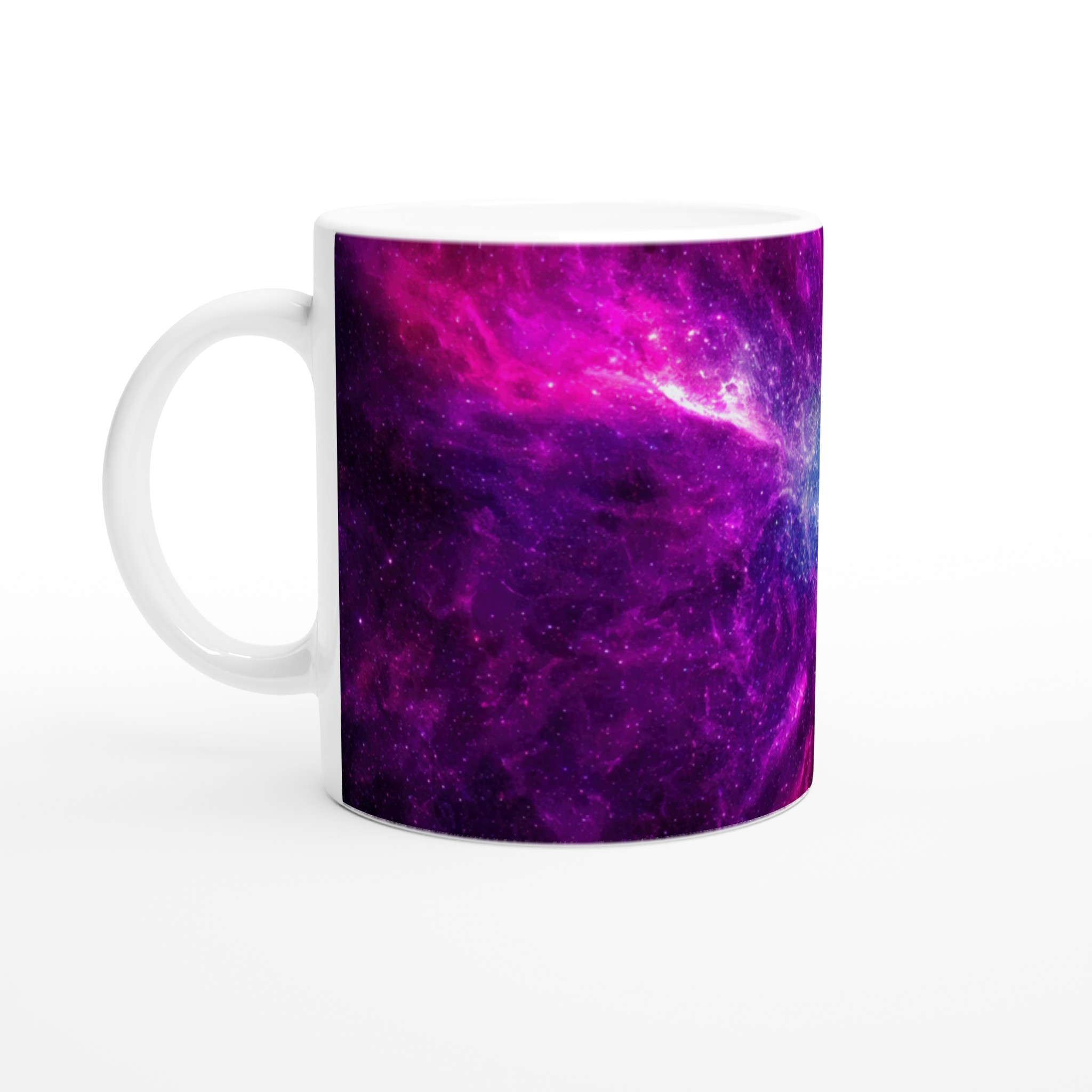Vit 11oz keramisk mugg med galaxinspirerat motiv – välj din favoritfärg för en unik start på dagen 1 2f64db4f-680a-46ba-ac47-9ac9573e9ad8