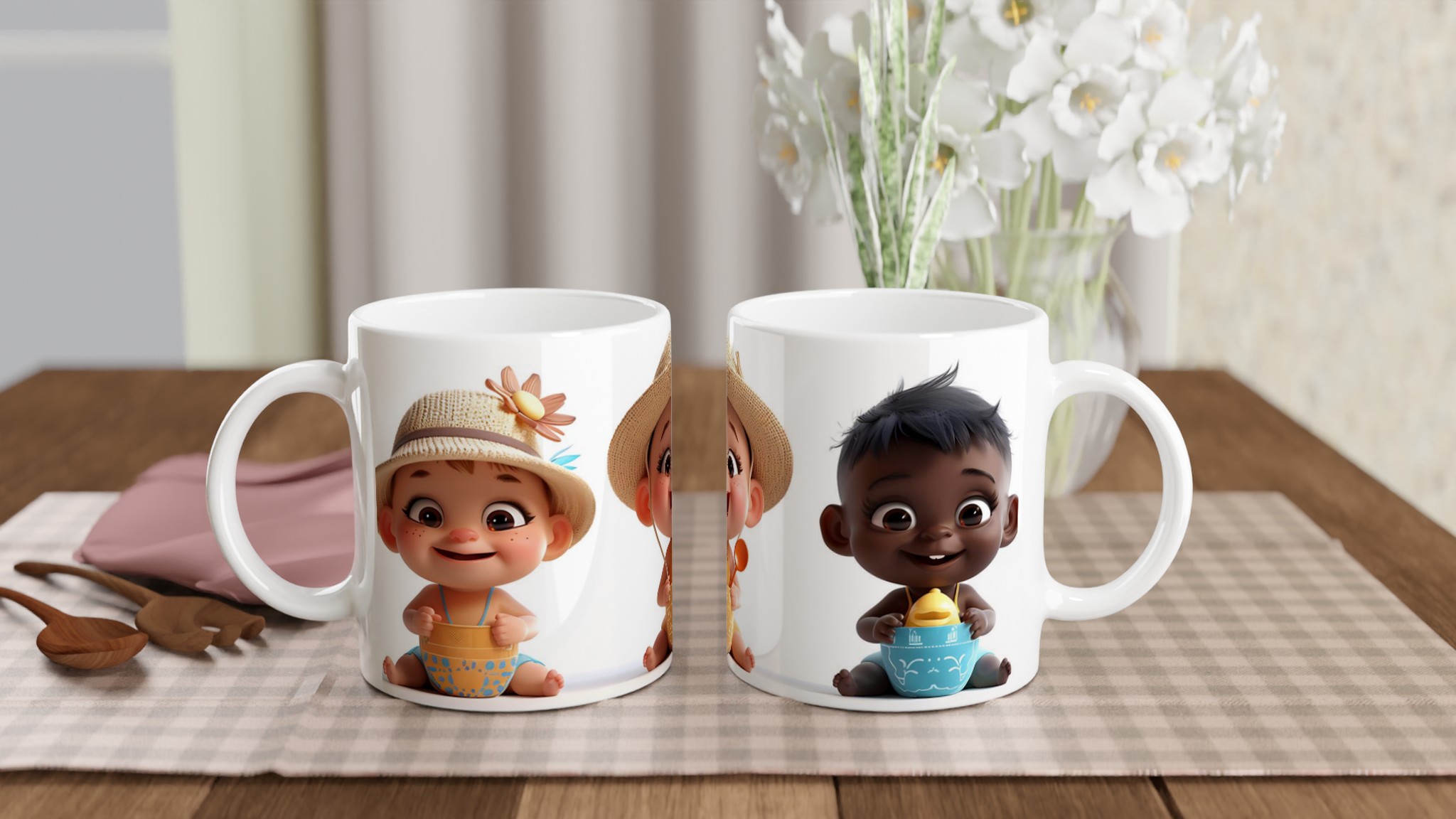 Söta "Små Sommarbarn" Mugg – 11oz Keramikmugg för Glädjefyllda Stunder 10 2f698d21-4c94-433e-a9ba-936f076010b5