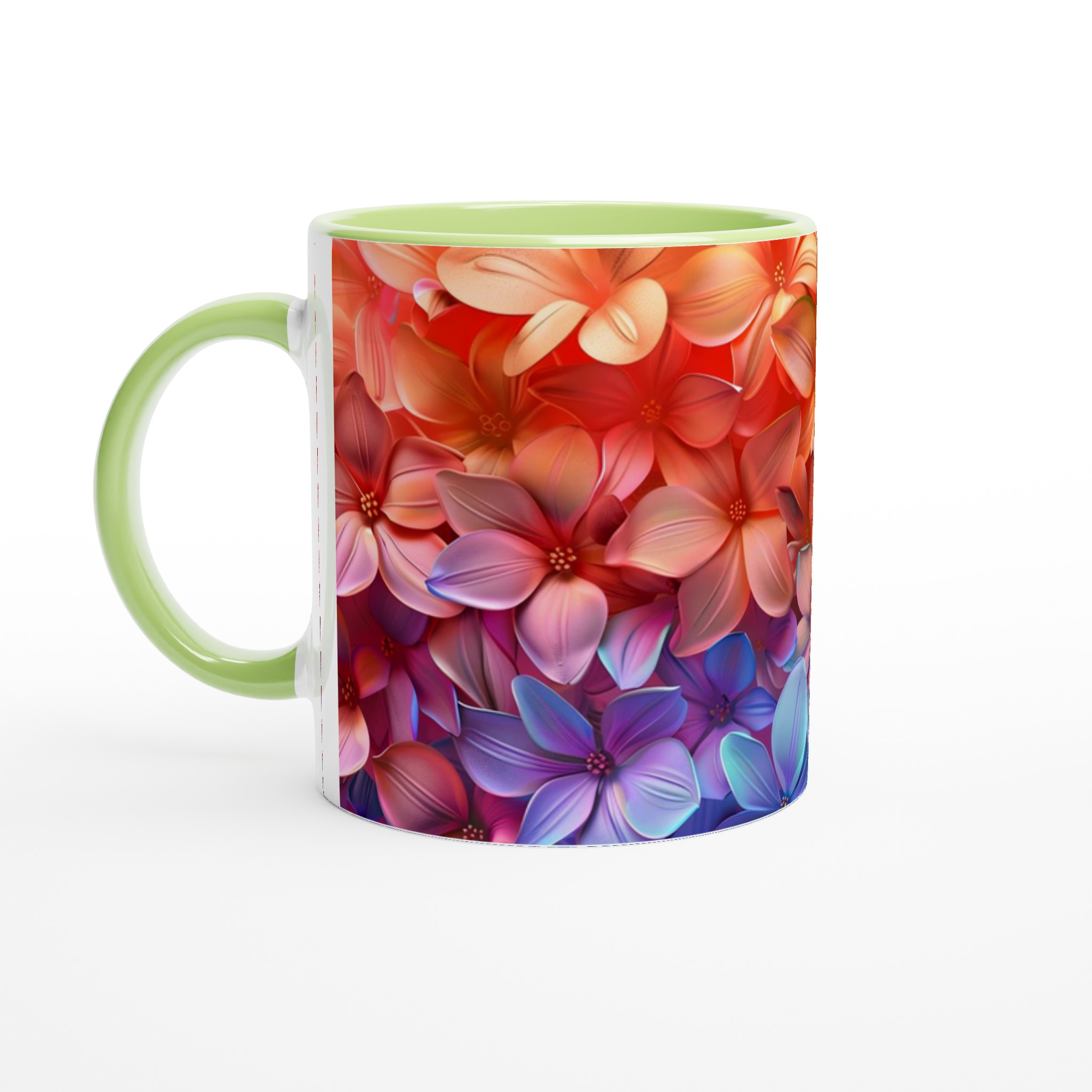 Färgsprakande Blomstermugg – 11 oz Keramisk Kaffemugg i Ditt Val av 7 Livfulla Nyanser 7 2f6e8b01-3df1-4303-a60e-ab5c8eb8dc56