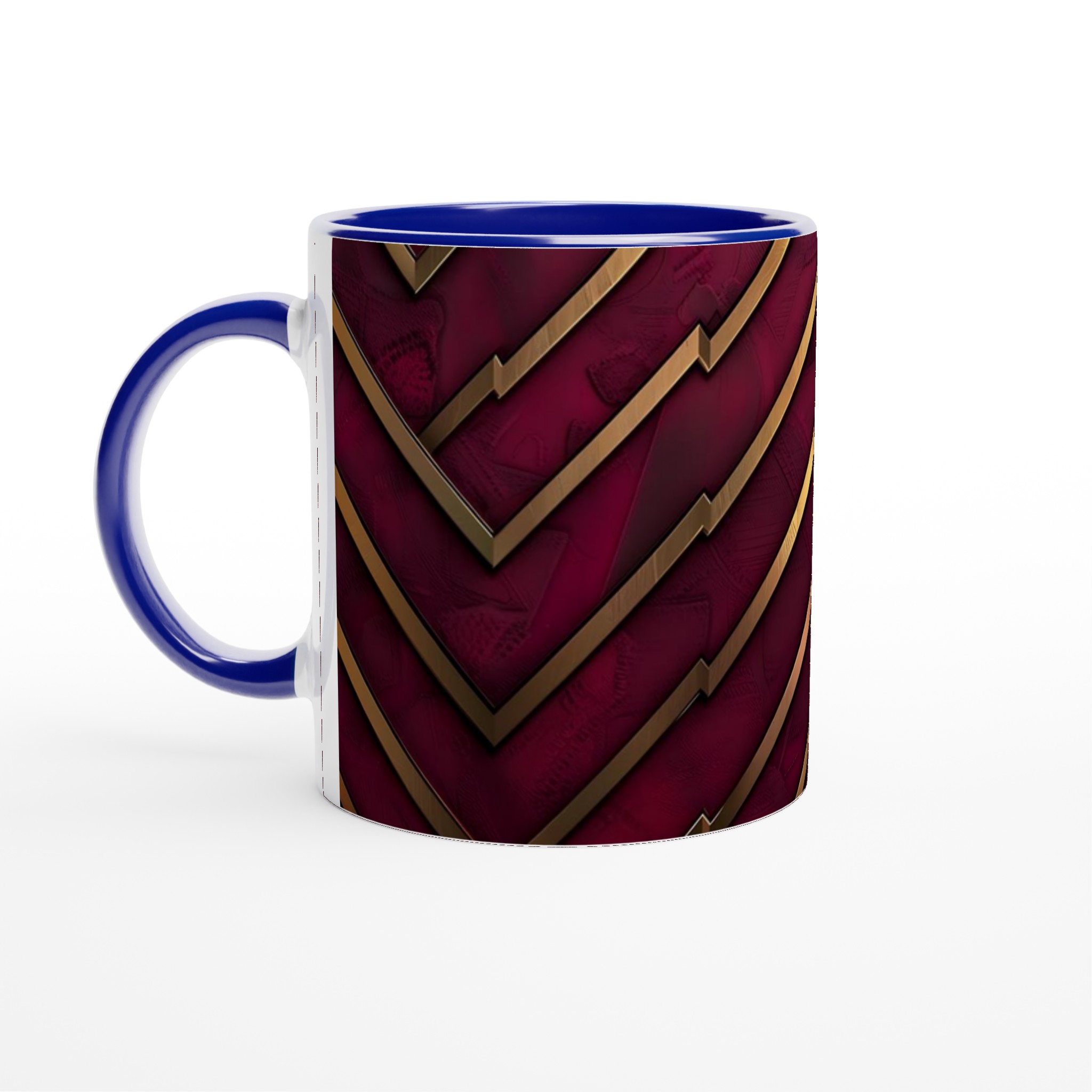 Elegant Keramikmugg: Röd & Guld Zigzag Design – 11 oz premiummugg i ditt val av färg 2 2f7c7362-3613-4d3c-b939-934cfbd1d6ae