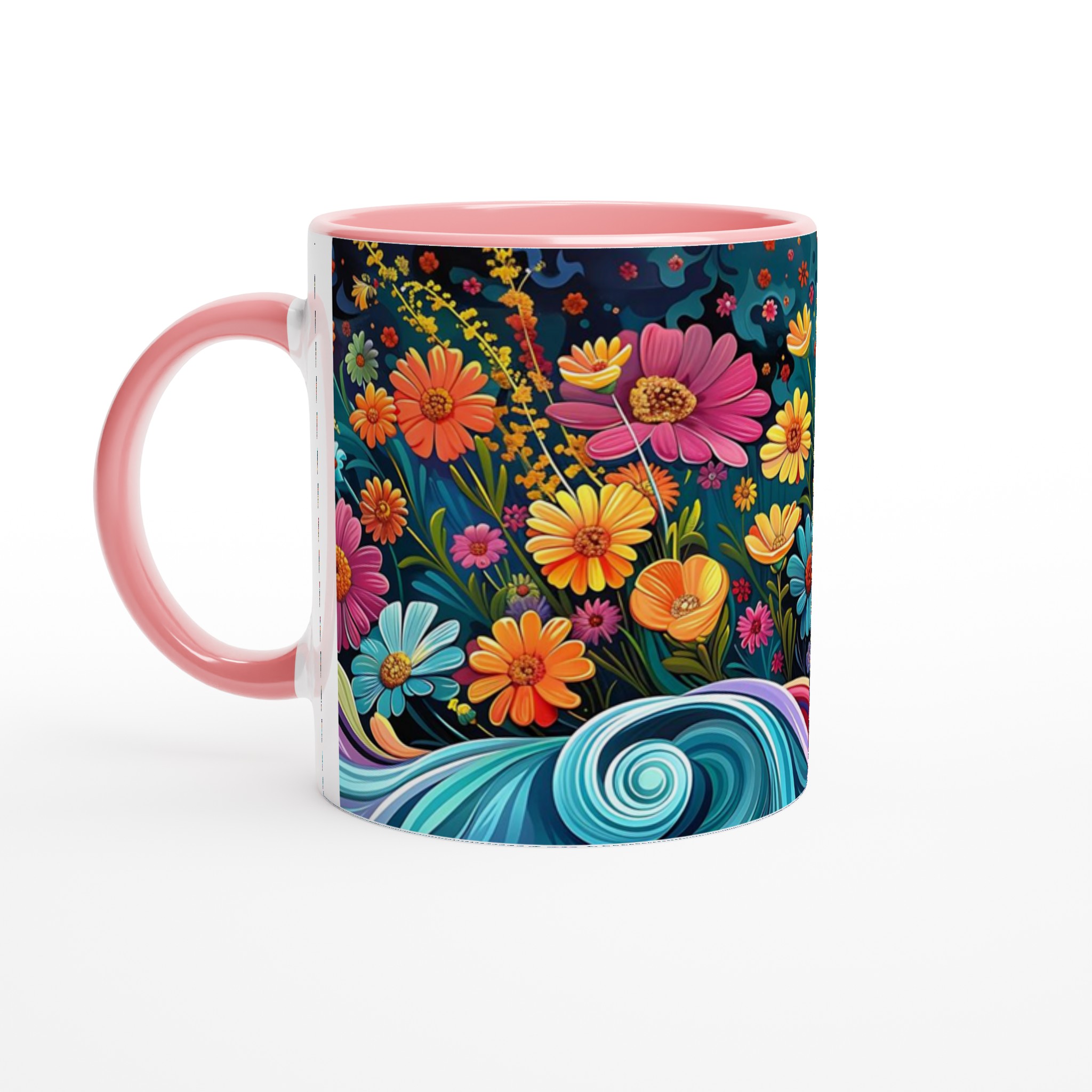 Blomstrande Fält Keramikmugg - 11oz färgglad kaffekopp för en konstnärlig start på dagen 6 2f7d6610-d262-4d52-ae32-b70bc160a0e8