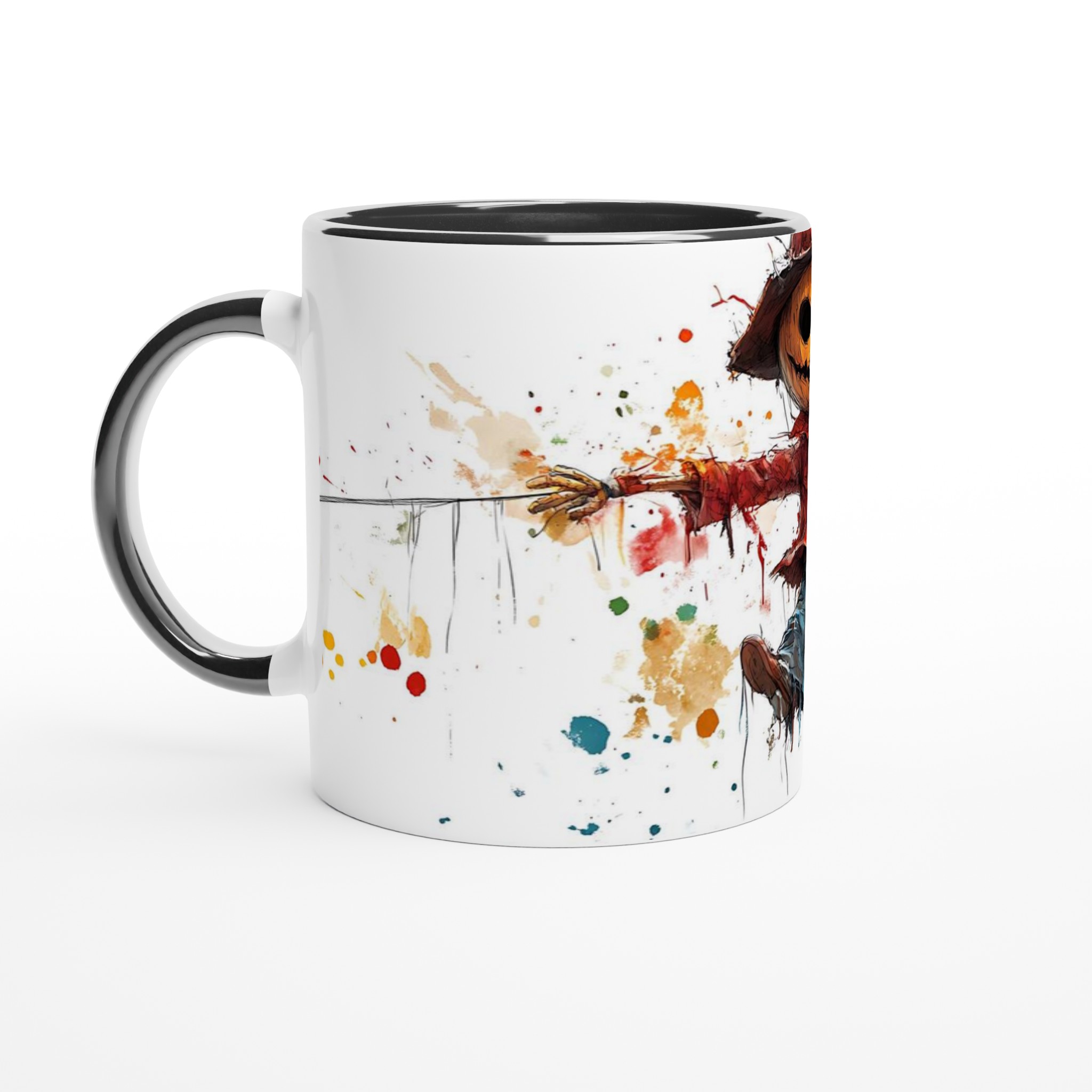 Skrämmande Glad Fågelskrämma Keramisk Mugg – Konstnärlig Akvarell Halloween Mugg i Flera Färger 4 2f8dc437-4fb6-4aaa-9a34-7633fe09e2cc