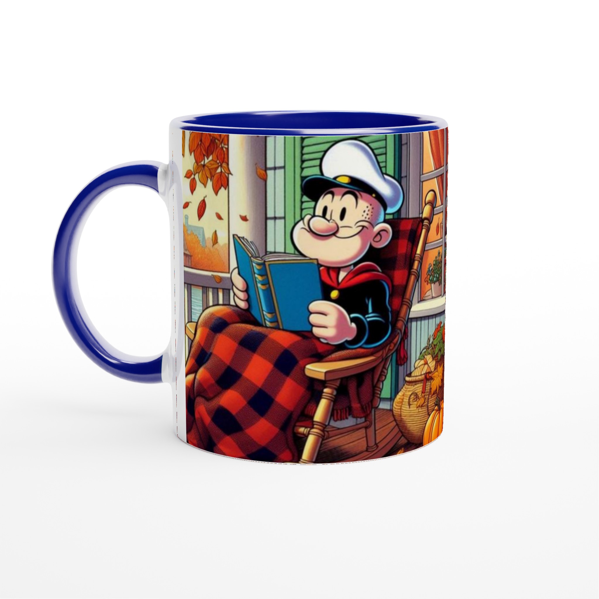 Vit 11oz keramisk mugg med höstinspirerat motiv i varma färger 2 2fa1cfa6-3a20-4794-8244-7b5f216368e5