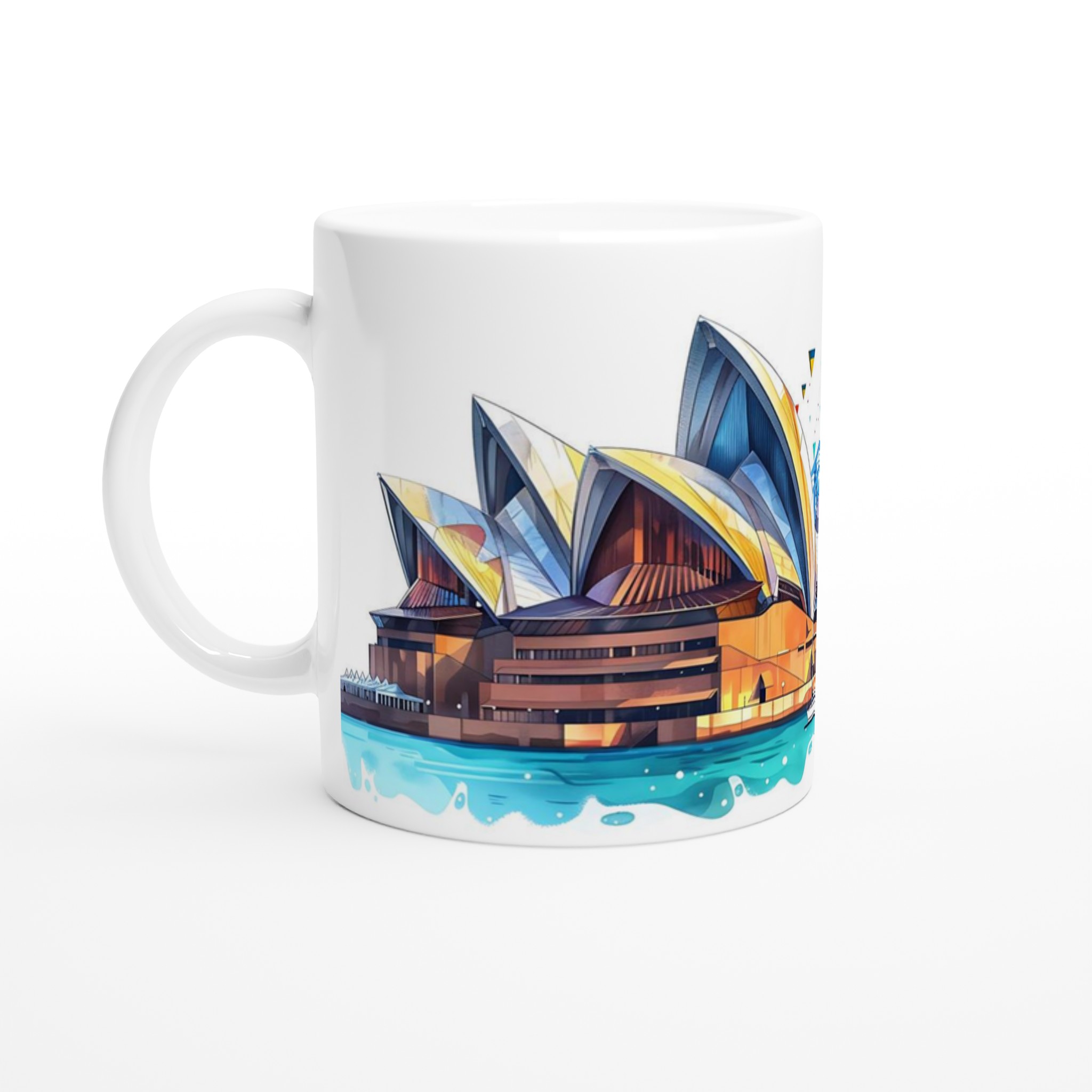 Sydney Opera House & Harbour Bridge Keramikmugg - Livfull Akvarellkonst i Valfri Färg 1 2fab2e60-659b-4b45-9c58-9086793211ed