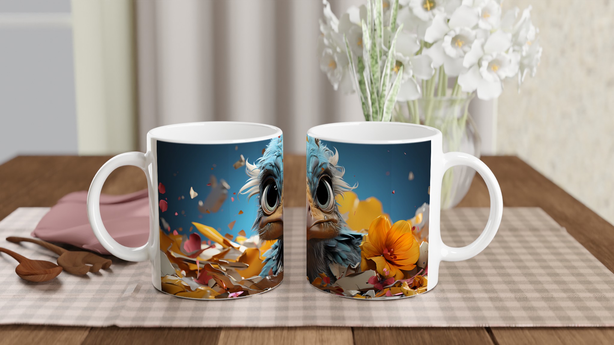 Charming Fågelunge Mug | Söta Ögon & Ljusa Färger i Keramik – Välj Din Favoritfärg! 10 2fafc835-371f-479a-854c-d4bbfe2f2b78