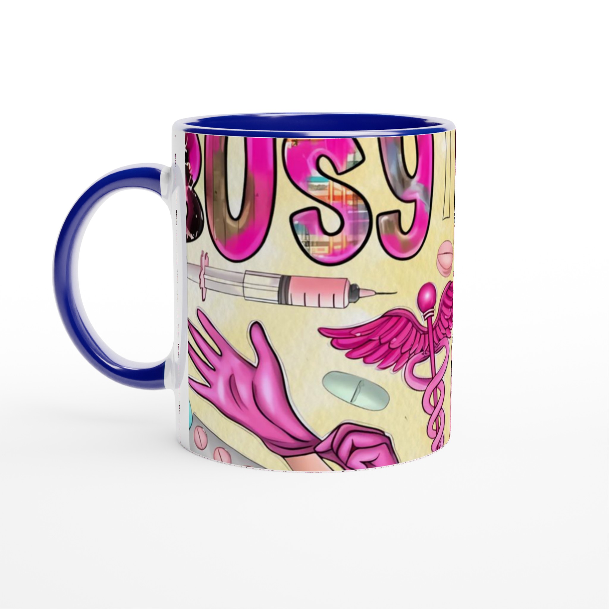 Vit 11oz keramisk mugg med livfullt medicinskt designmotiv i flera färgalternativ 2 2fe393ec-d0f5-4822-b286-36927aba62c9