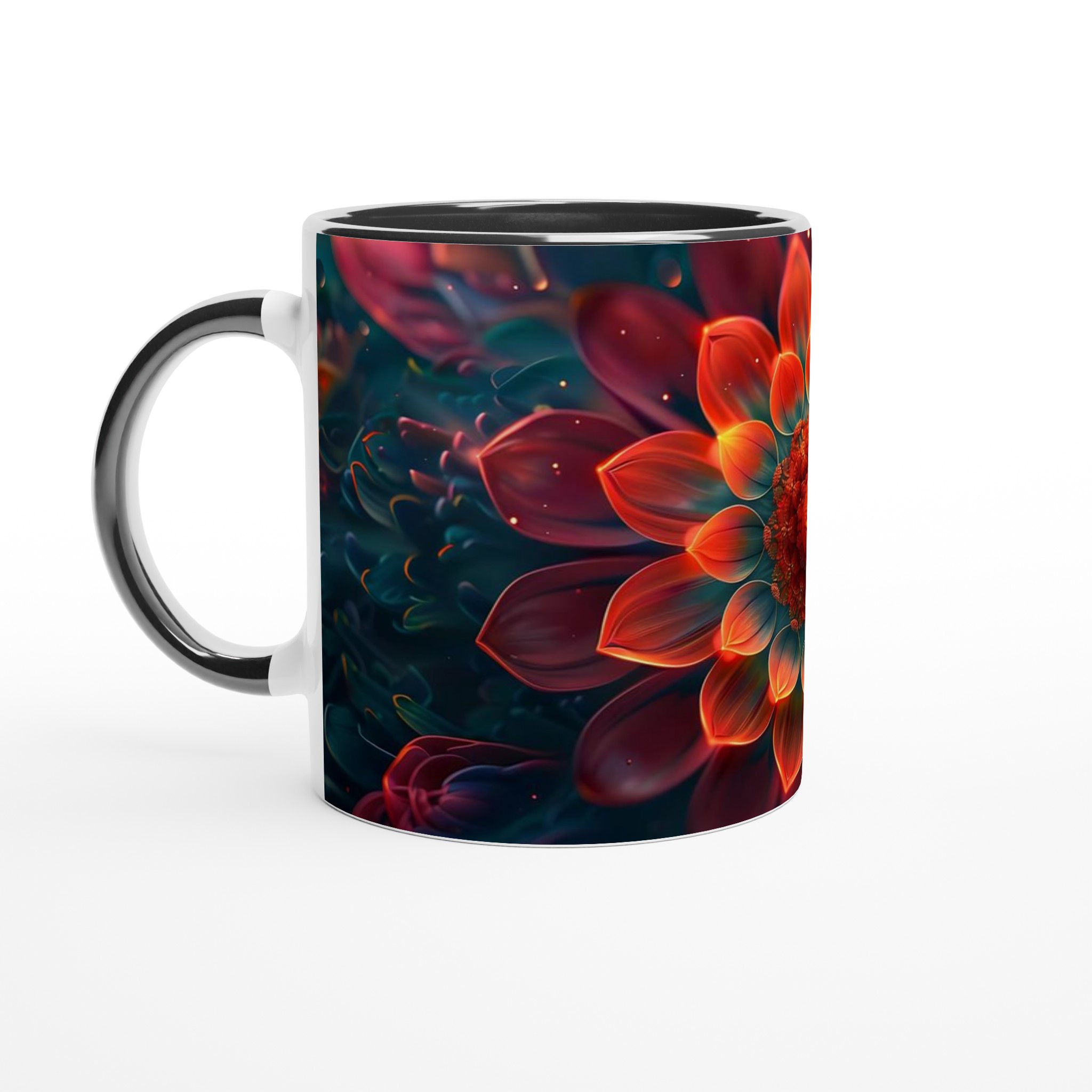 Glödande Blomsterdröm – 11oz Keramisk Mugg för Konstälskare, Välj Din Färg! 5 2fec5a78-c714-4601-a75a-b3e62caf44e1