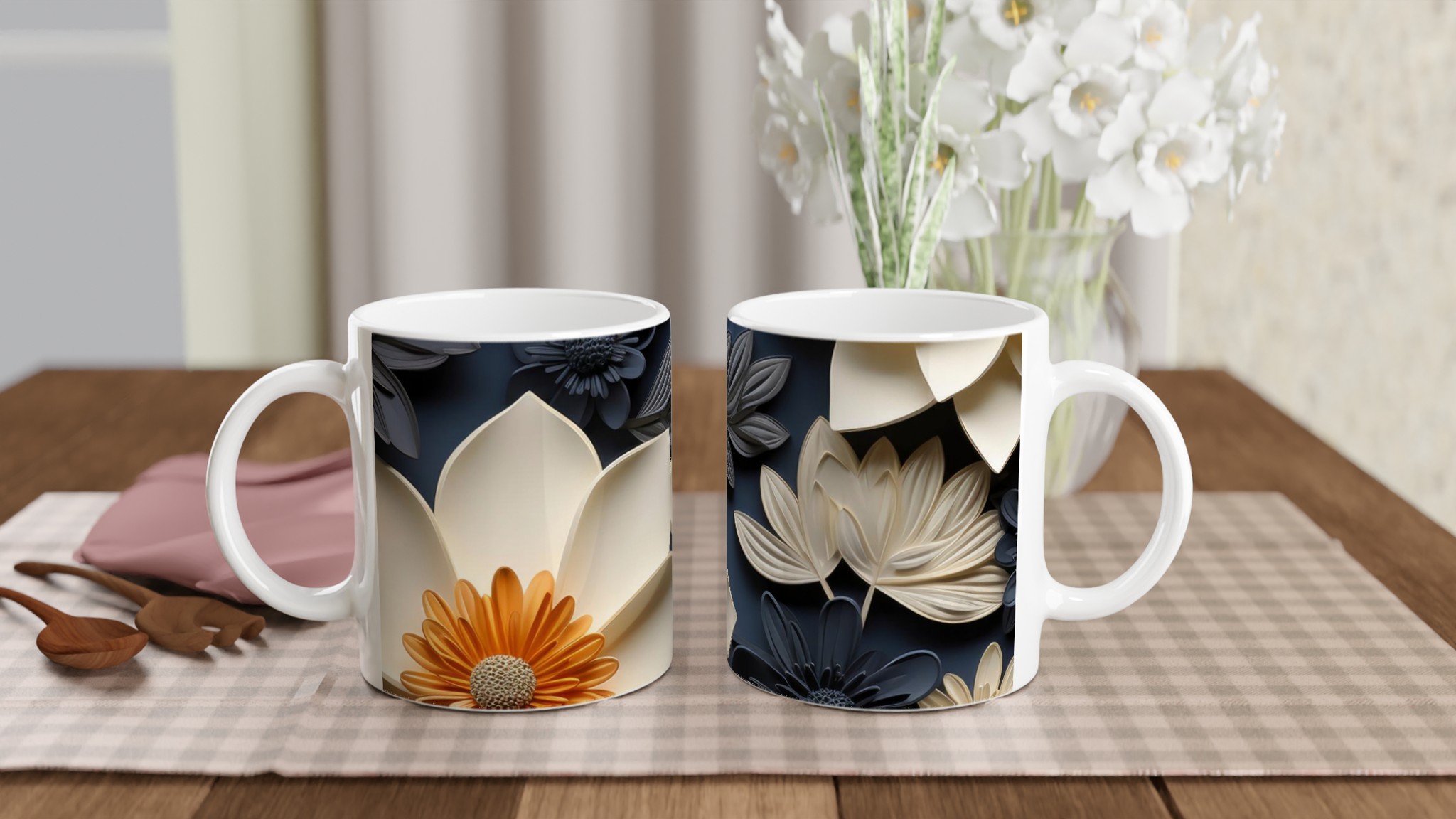 Elegant Floral 11oz Ceramic Mug with Sophisticated Color Choices 10 2ff612ab-857d-4892-bb55-ba9825ca07d2