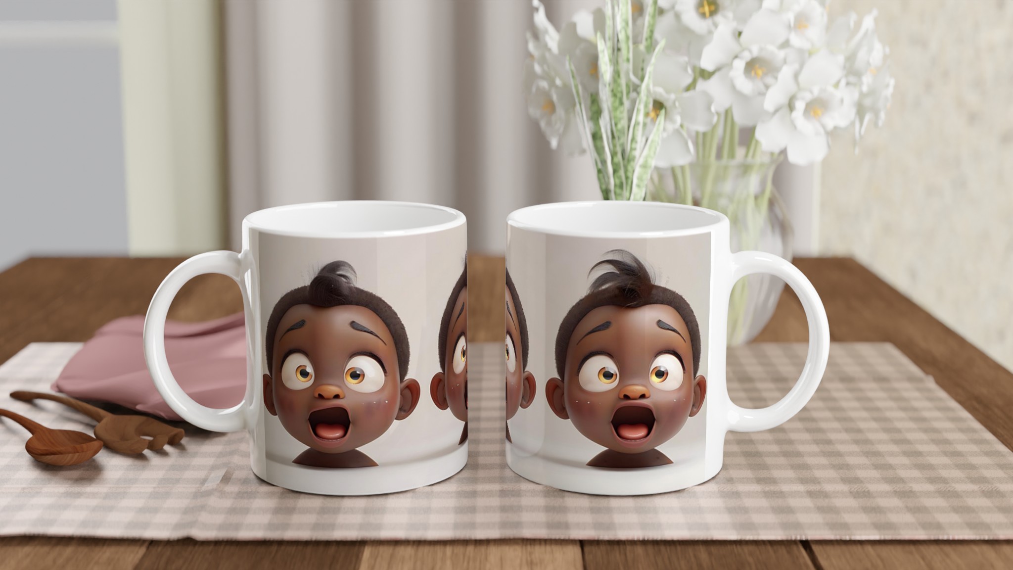 "Oh My!" Keramikmugg - Charmig Karikatyr i Valfri Färg - 11oz Favorit för Kaffe & Te 10 3020c6de-b582-4388-9ac2-b26588a45adf