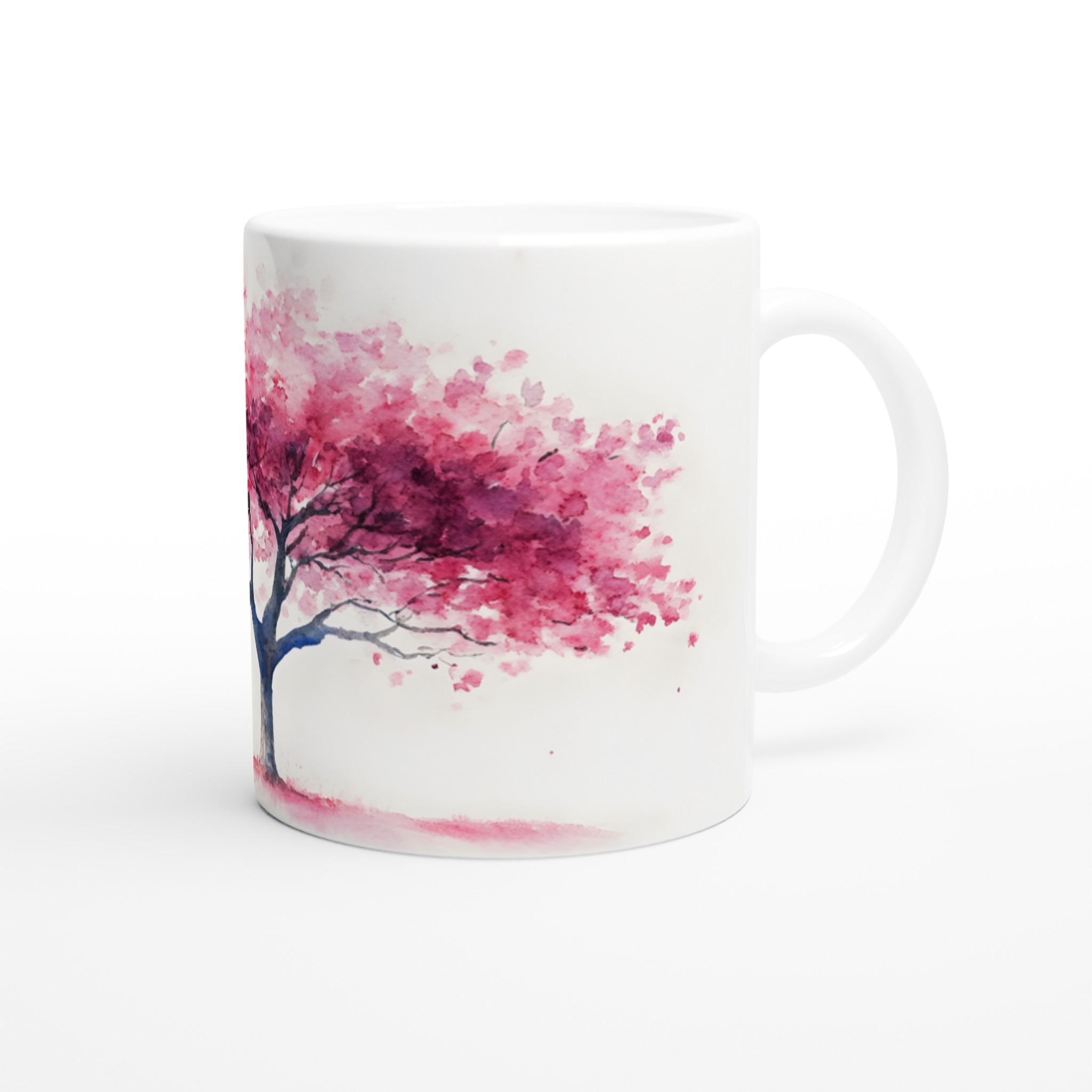 Körsbärsträds Mugg - Akvarell-inspirerad Keramisk Kaffemugg i 7 Färger 9 302d07f5-86e5-4a95-aea3-0b1a2e797b45