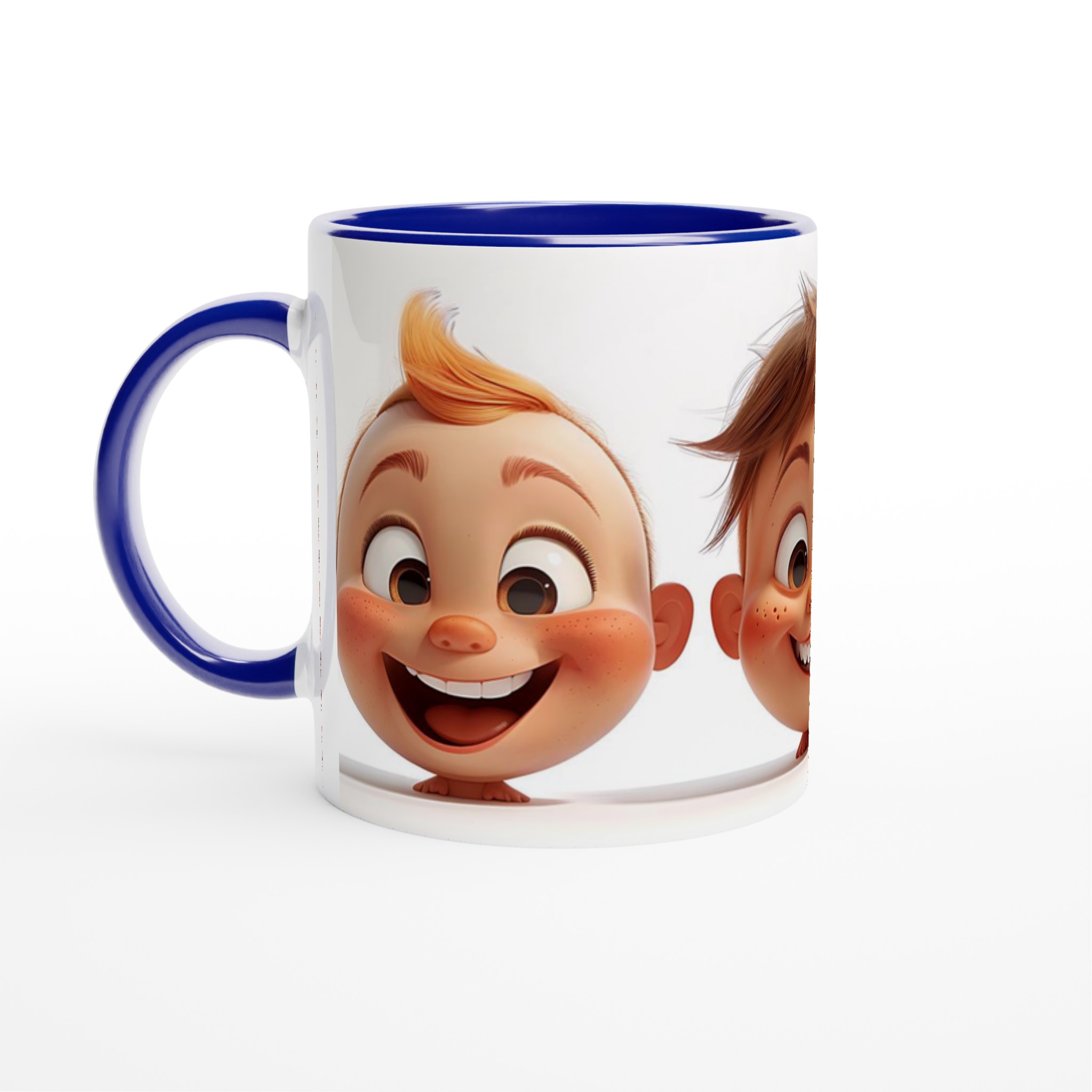 Glad Cartoon Ansikten Keramikmugg - Personlig 11oz Kaffekopp för Barn & Vuxna i Valfri Färg! 2 3091e5b3-2fd6-4e5a-add1-5bc836150f6a