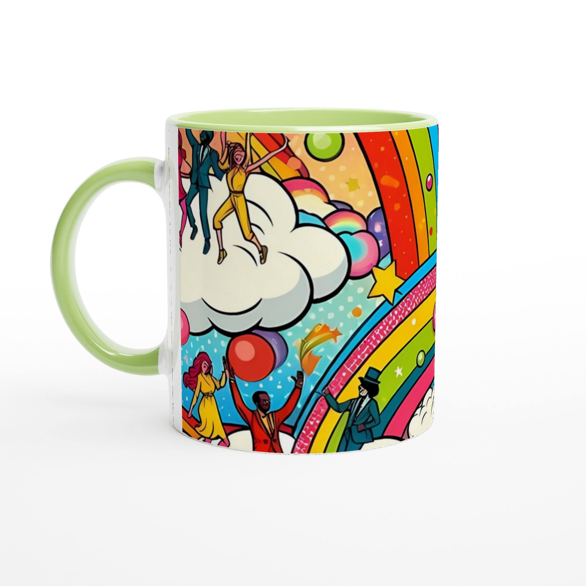 Vit 11oz keramisk mugg med färgstarkt festmotiv – välj mellan sju livfulla keramiska nyanser 7 30c5fdc5-abf8-4caa-93d6-1b2122bee13d