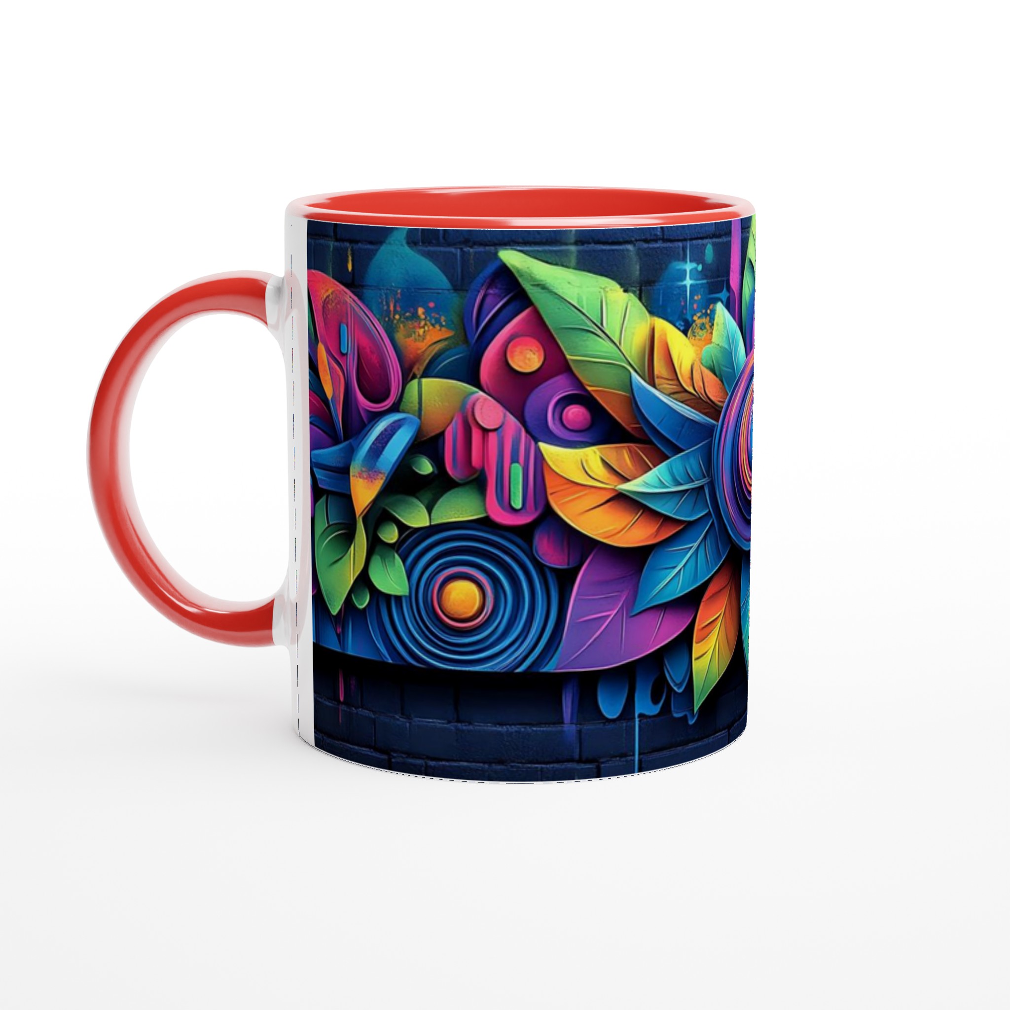 Abstrakt Färgprakt Mugg – 11oz Keramikmugg i ditt Val av Sju Livfulla Kulörer 5 30ce6ceb-348a-4177-97db-3ae0a3a91892
