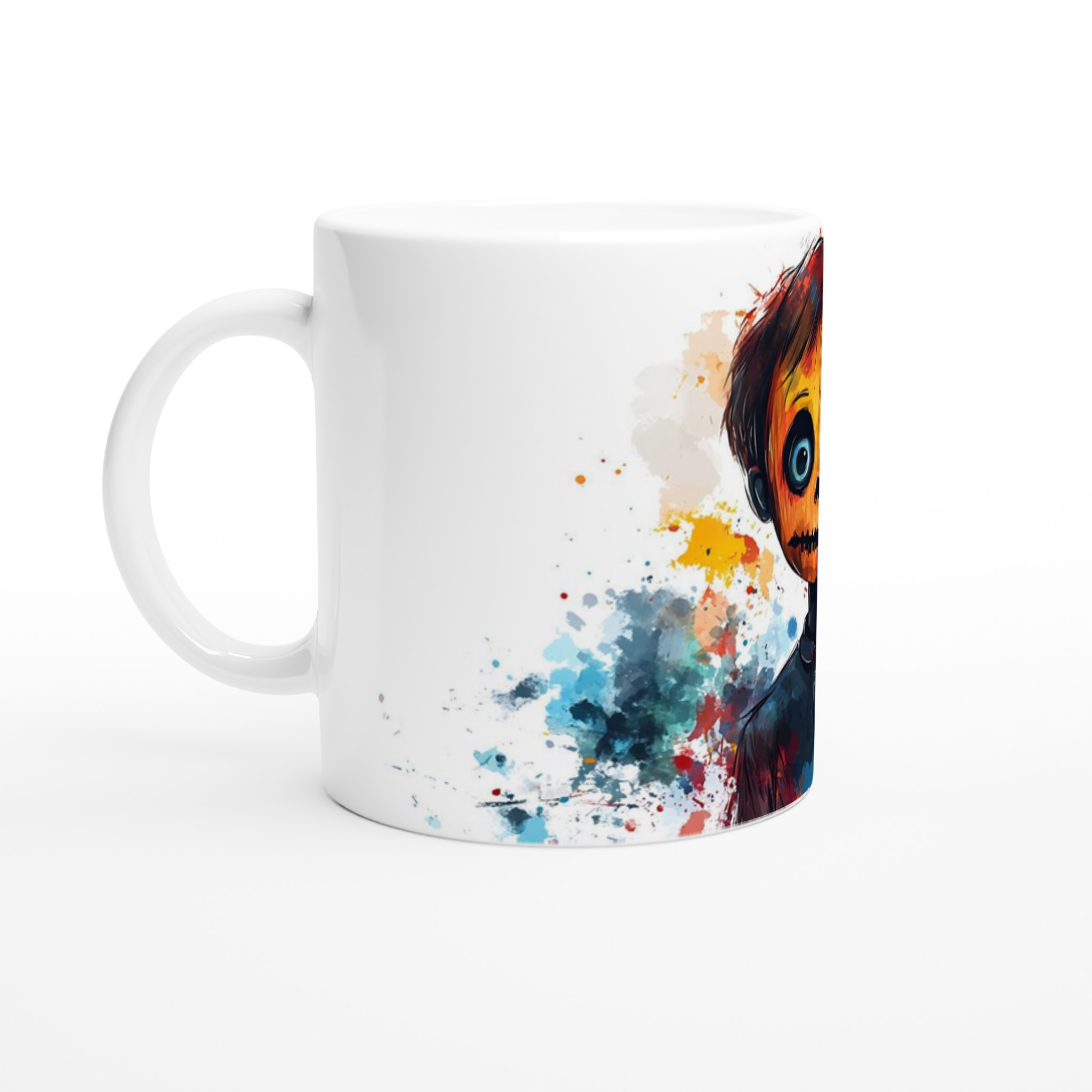 Unik Akvarell Skräckfigur Keramisk Mugg - Färgglad Skräck Konst för Kaffeälskare, Välj Din Färg! 1 30dc55d3-a479-4f08-8558-3a368b254f8c