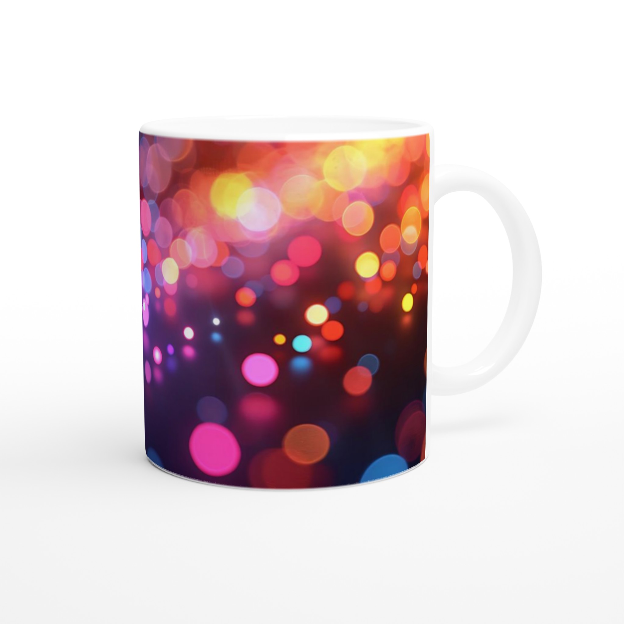 Färgsprakande Bokeh Keramikmugg - 11oz, Välj Din Favoritfärg! 9 30e03b2e-ac25-4bdc-9d29-b39f8546c94d