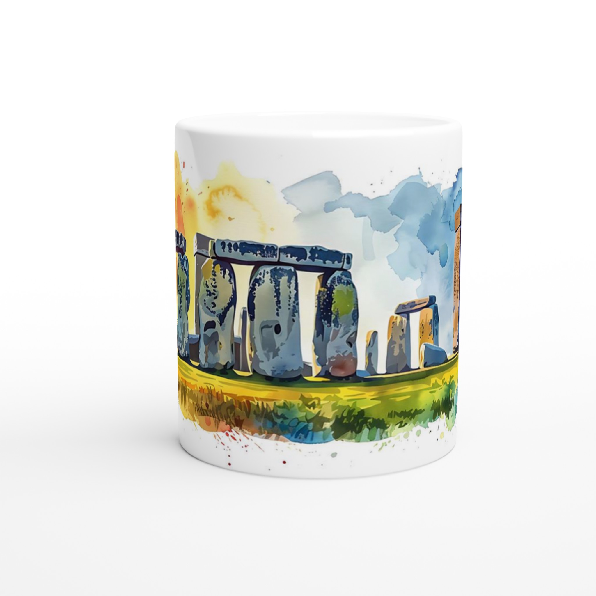 Stonehenge Watercolor Mugg – Konstig Inspirerad Design i 7 Färgglada Nyanser 8 30e7c86d-89e6-461d-bc94-4e924c23f4f5