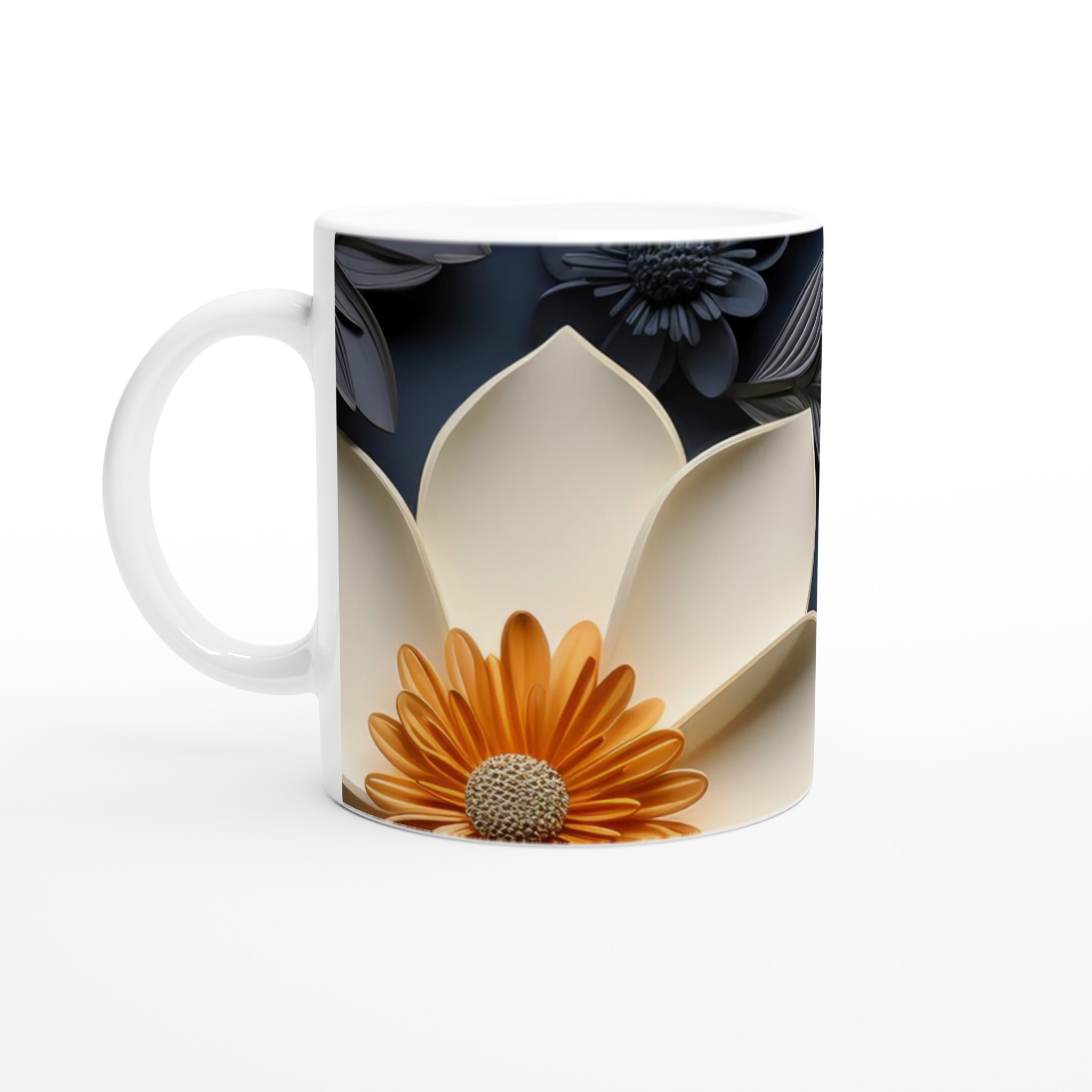 Elegant Floral 11oz Ceramic Mug with Sophisticated Color Choices 1 31292033-ec79-4706-933b-b7a04811dbe3