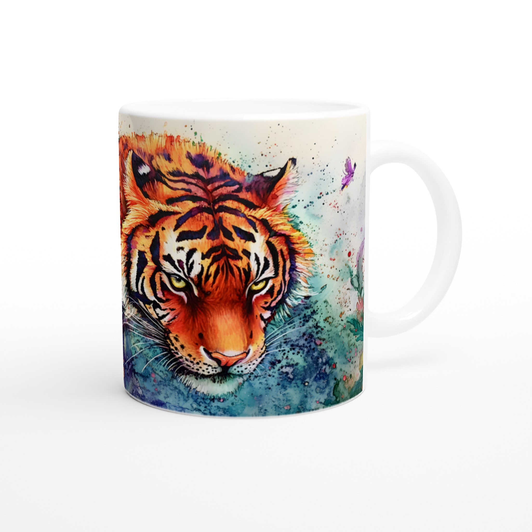 Konstfull Tigermugg: Levande Akvarell & Blommor – Välj din Färg! 9 31365cfe-0da5-4e42-80e9-1f5d01abdc84