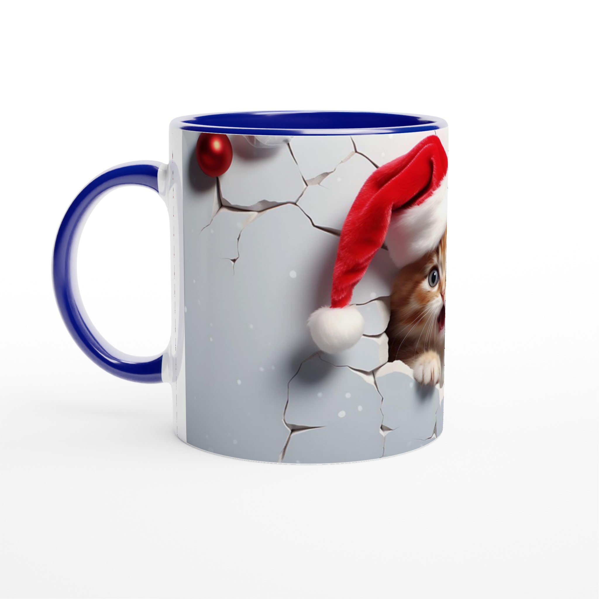 Söt Kattunge i Tomteluva Keramikmugg - 11oz Julmugg för Kaffe & Te i Flera Färger 2 314cf3a0-15e8-4b76-84c5-481e56a1d1fe