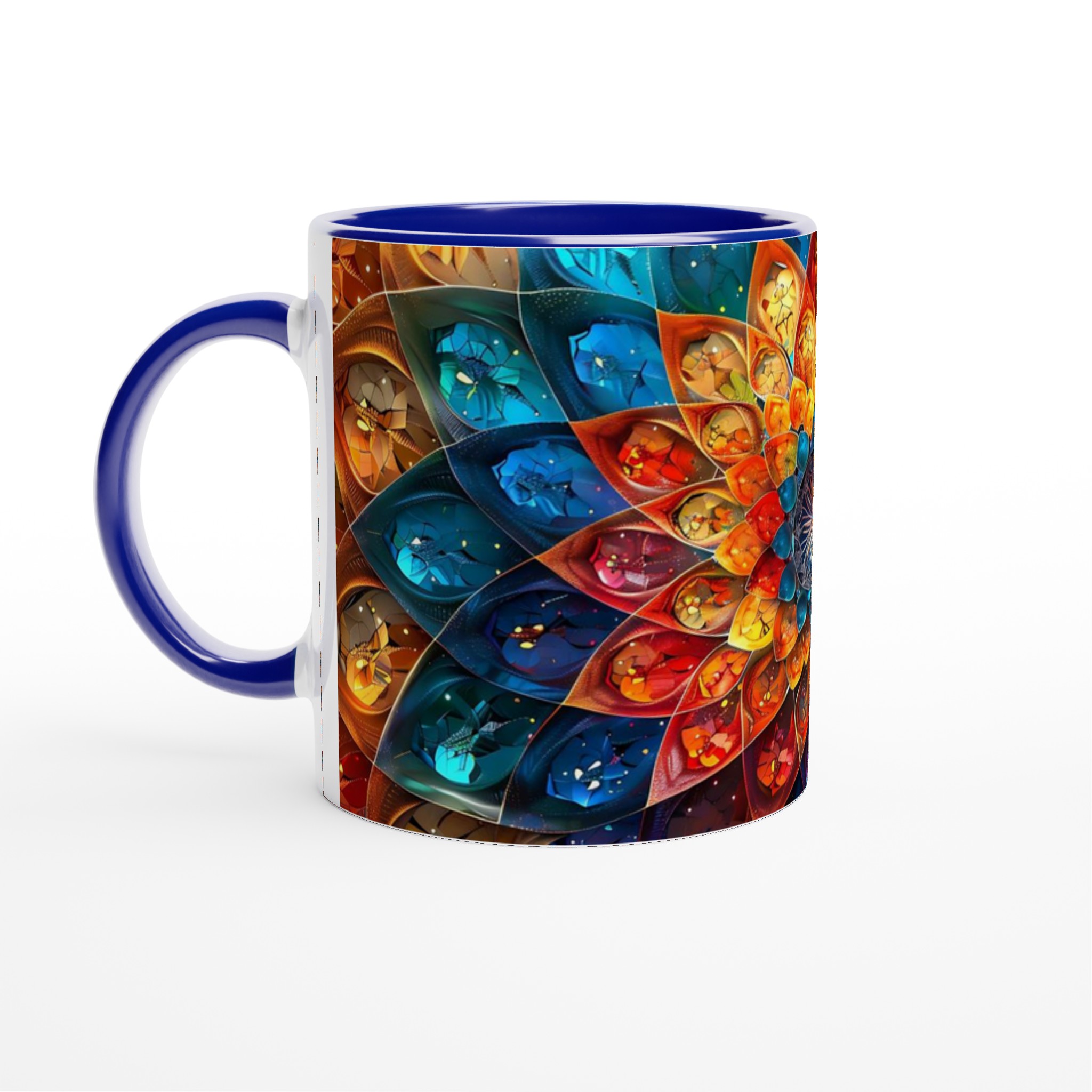 Abstrakt Mandala Keramikmugg - 11oz, Levande Färgexplosion för Din Kaffestund 2 3170a76b-2b89-4bcf-9fbc-6b943655ff48