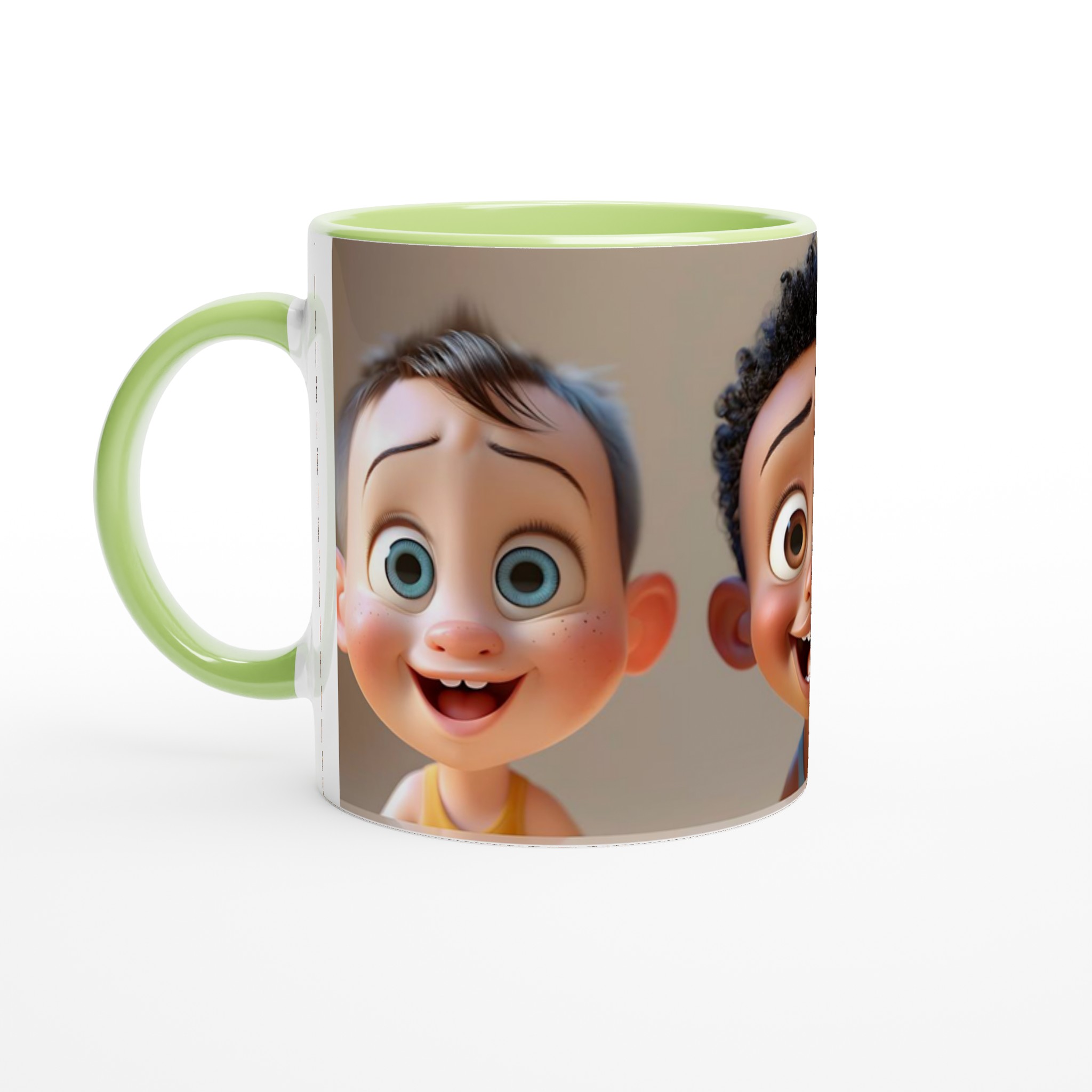 Glad Barngrupp Keramisk Mugg - Rolig Design för Familjen i 7 Härliga Färger 7 31790928-21b9-4c03-8cda-3aaf84275314