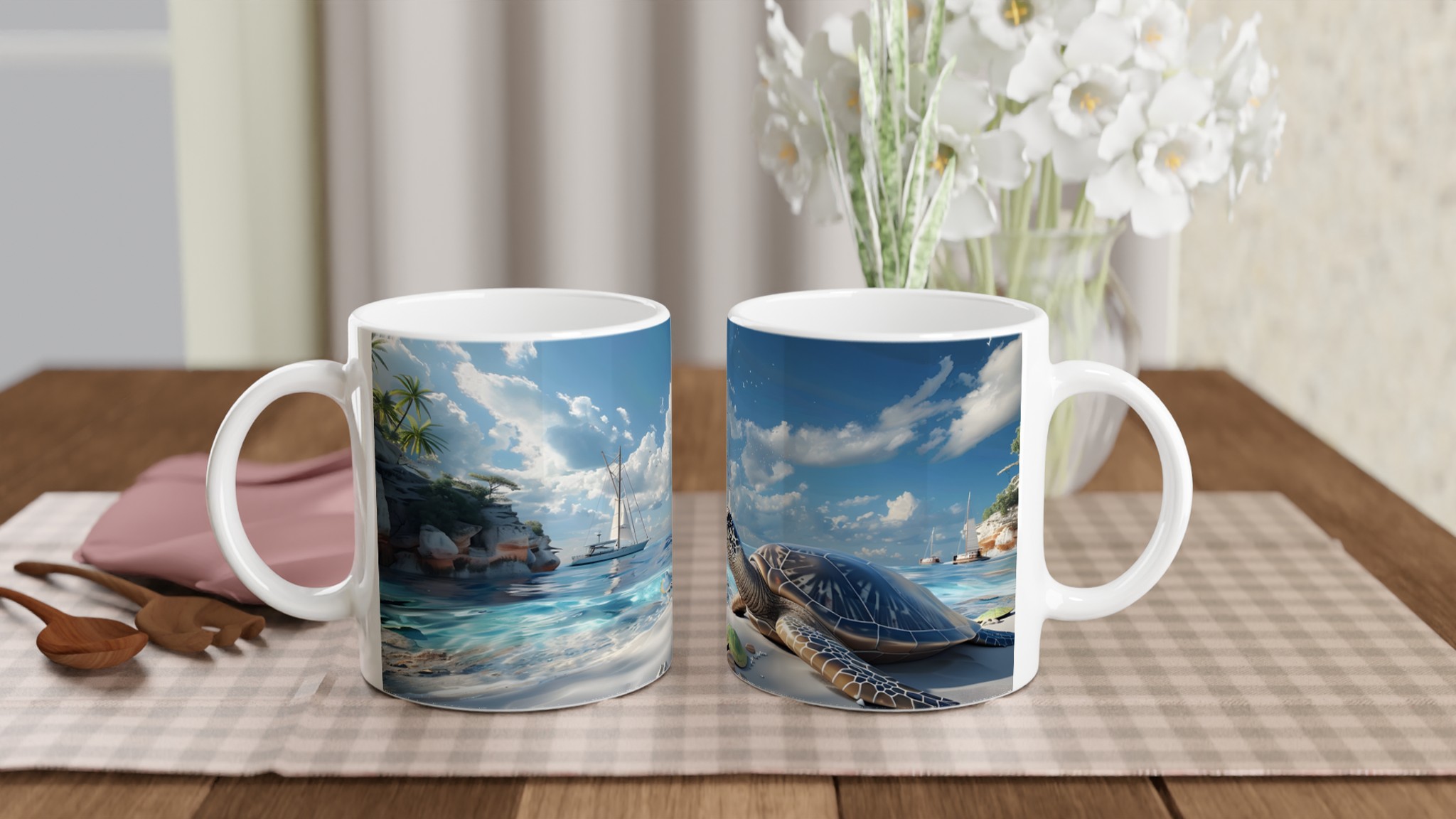 Tropisk Havssköldpadda Mugg – Levande Stranddesign i 11 oz Premium Keramik 10 31852804-8ad7-4c65-9600-51bb37e8b0e3