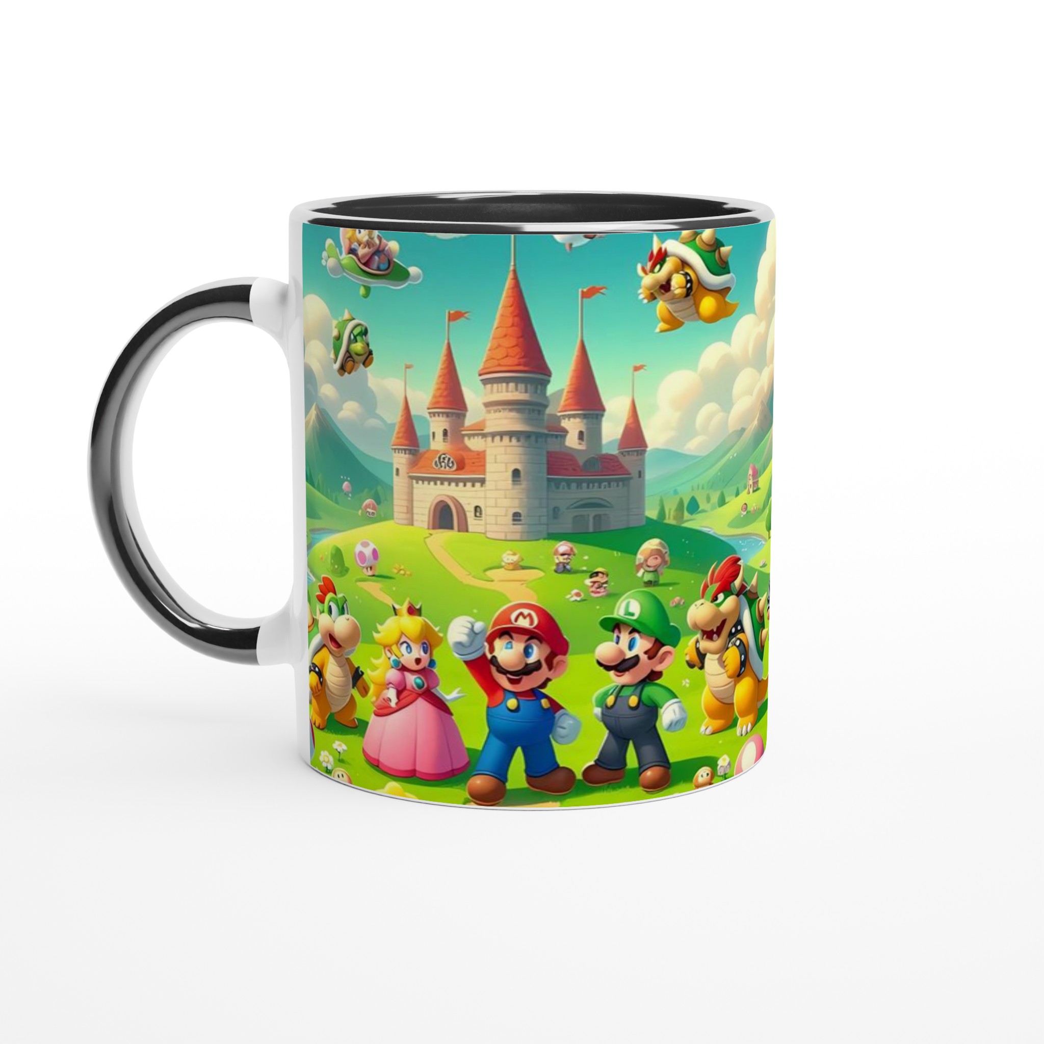 Vit 11oz keramisk mugg med färgstarkt Super Mario-världsmotiv i valfri keramisk färg 4 31d96752-6bf3-4329-bda0-21a64ccf32c3