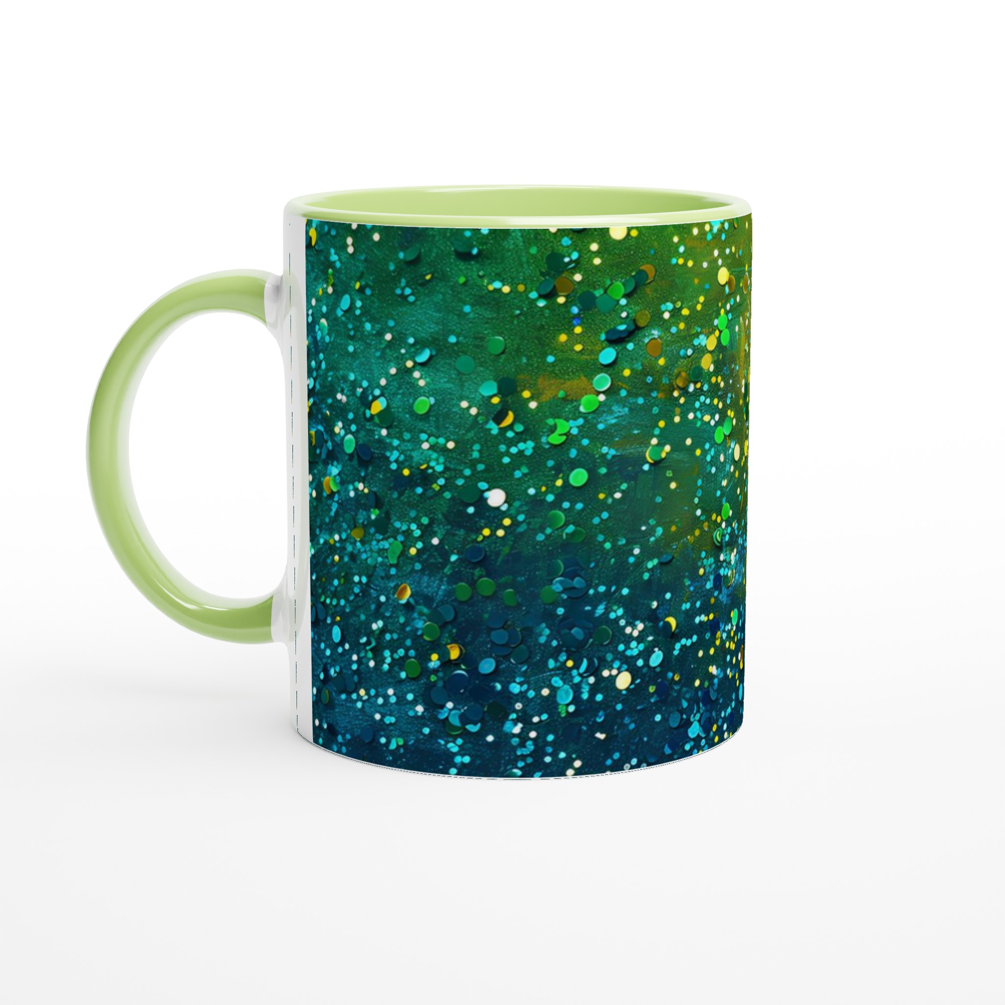 Vit 11oz keramisk mugg med glittrande festmotiv – välj bland sju färgstarka keramiknyanser 7 31da8799-cf3f-4f31-8bc0-285a2adf2bd5