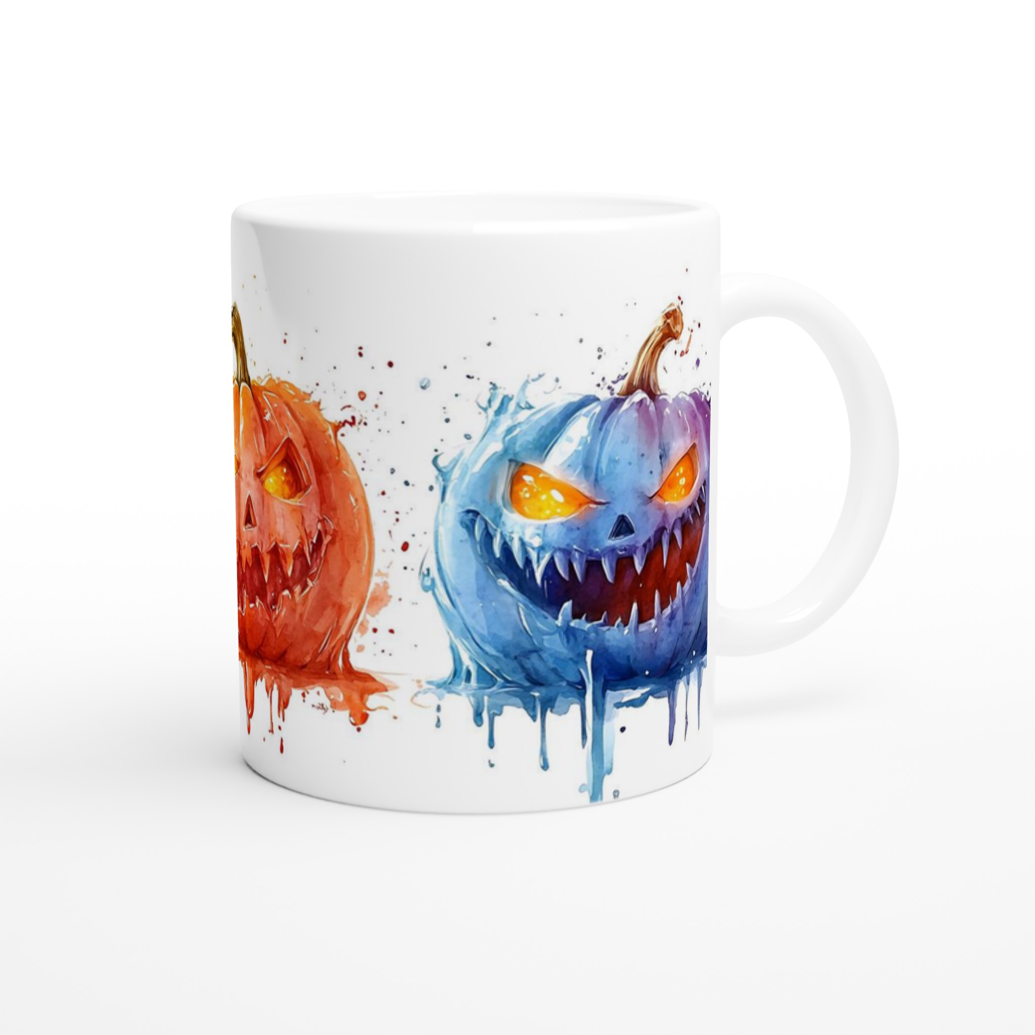 Spooky Watercolor Pumpkins: 11oz Keramisk Mugg för Halloween-mys i ditt val av sju skräckinjagande färger! 9 31db6fc8-8a86-4b5a-b20a-e705a5583922
