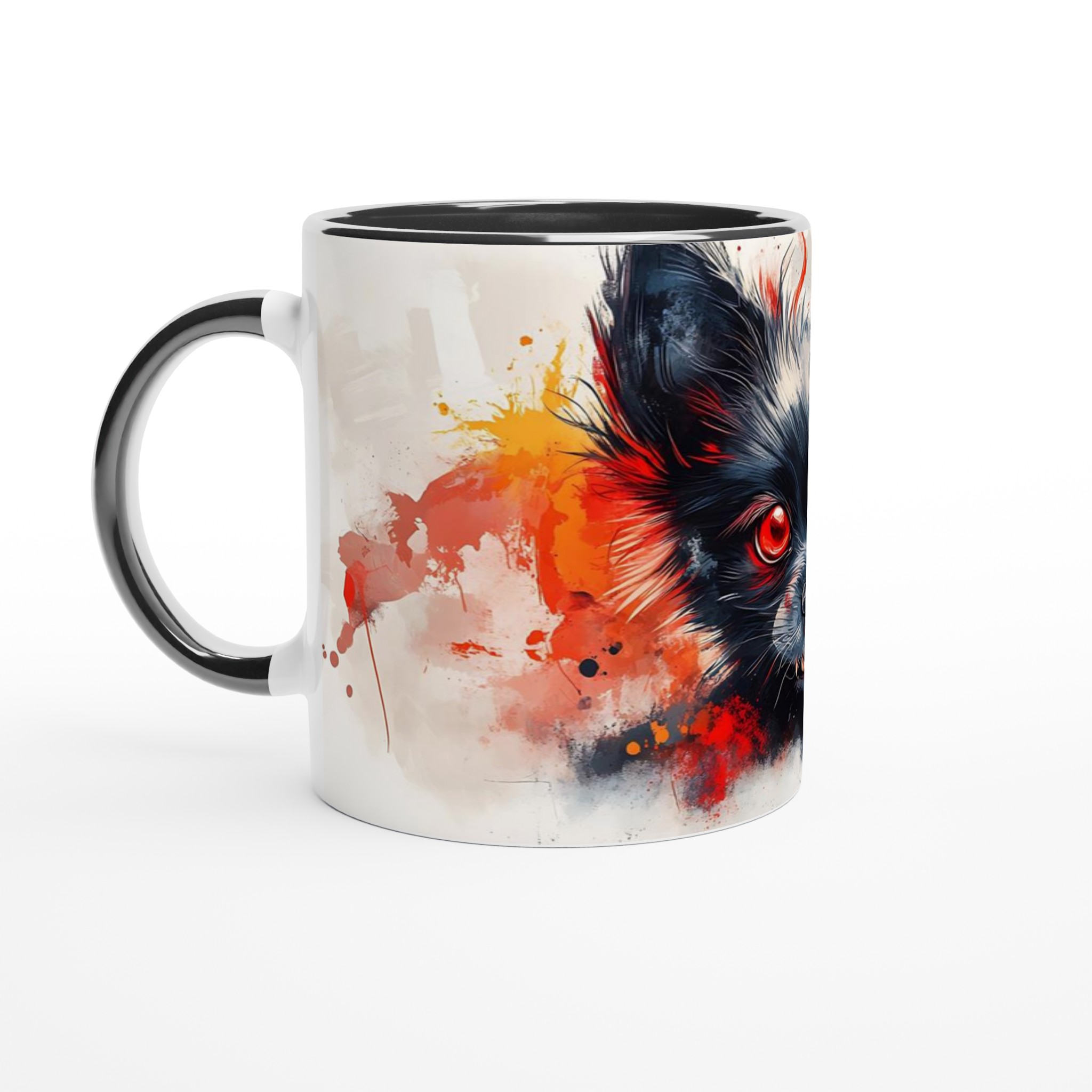 Mystisk Svart Chihuahua Mugg – Unik Design med Blodröda Ögon och Fladdermusmotiv 4 31e9a4ba-707c-4a27-b5e9-c516b07bd843