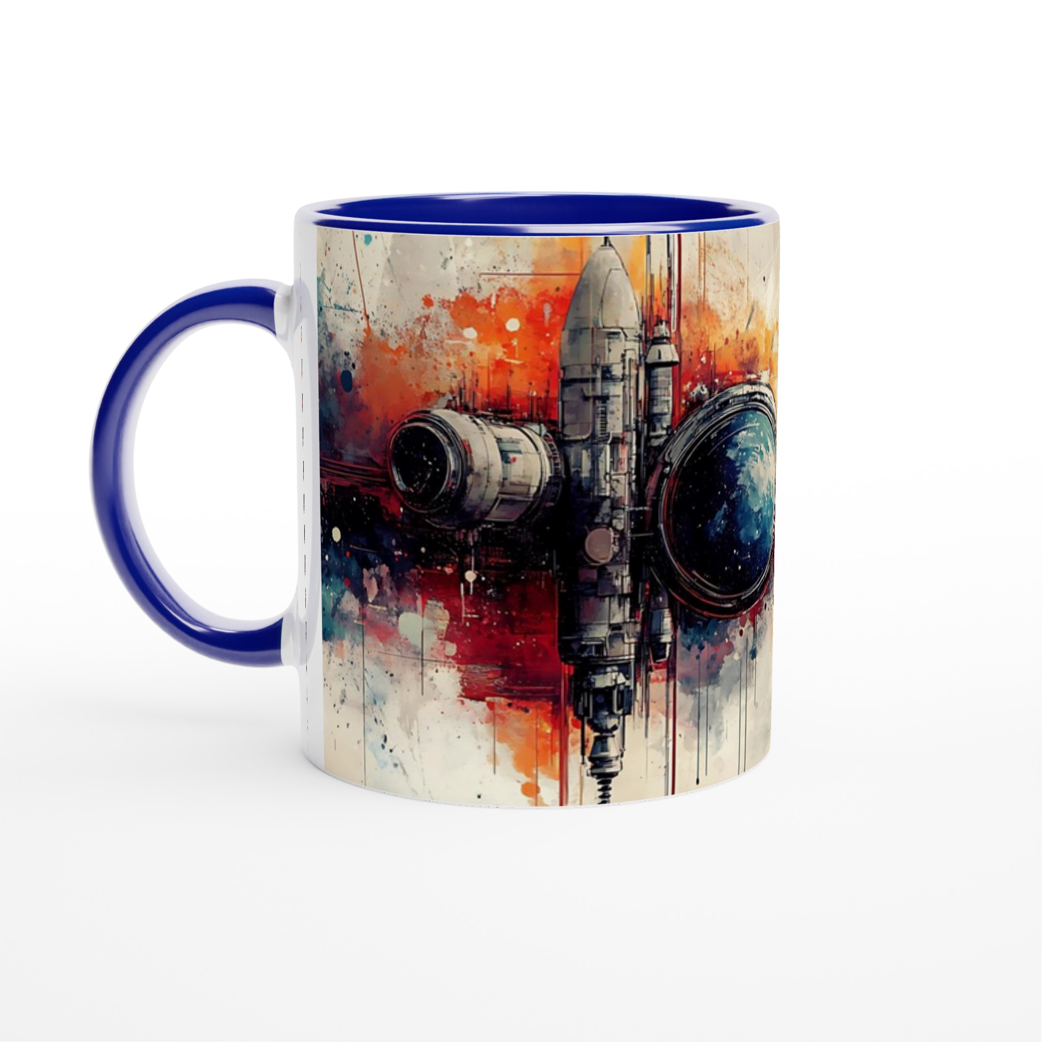 Abstrakt Rymdresa 11oz Keramikmugg - En konstnärlig explosion av kosmiska färger 2 31effaee-14cd-405a-a41e-e6a295db3337