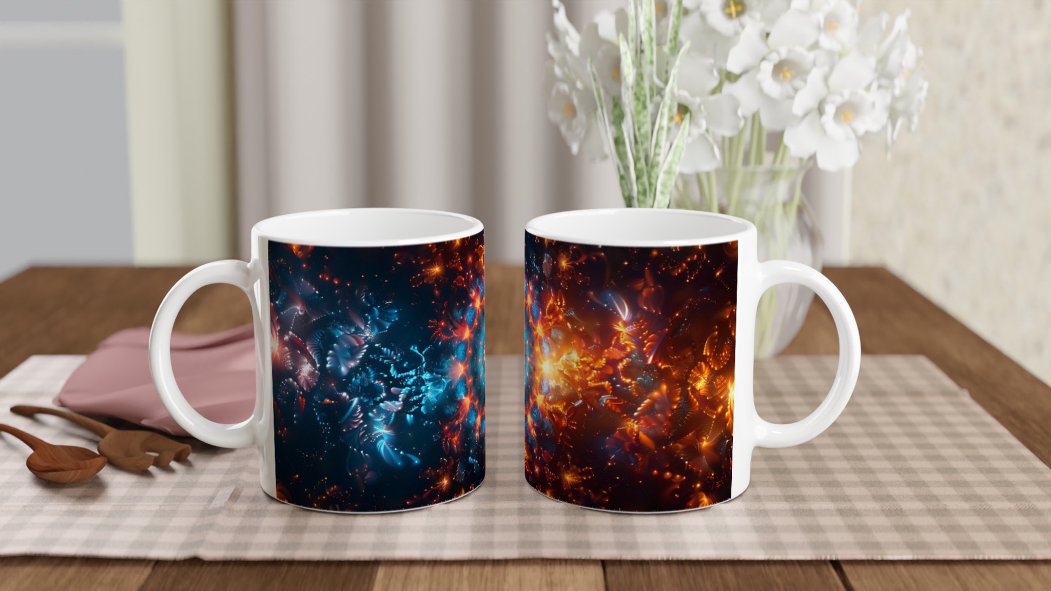 Kosmisk Dans 11oz Keramisk Mugg - Magiska Färger för Din Vardag 10 32157289-2d01-4b35-9450-8e56e1c275b6